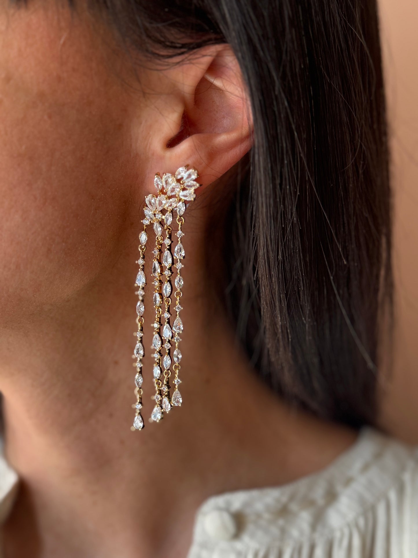 Orecchini cascata di ghiaccio