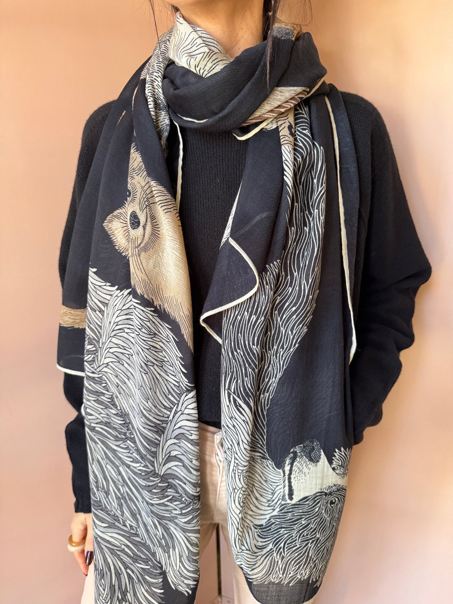 Sciarpa Toutou nero Inoui