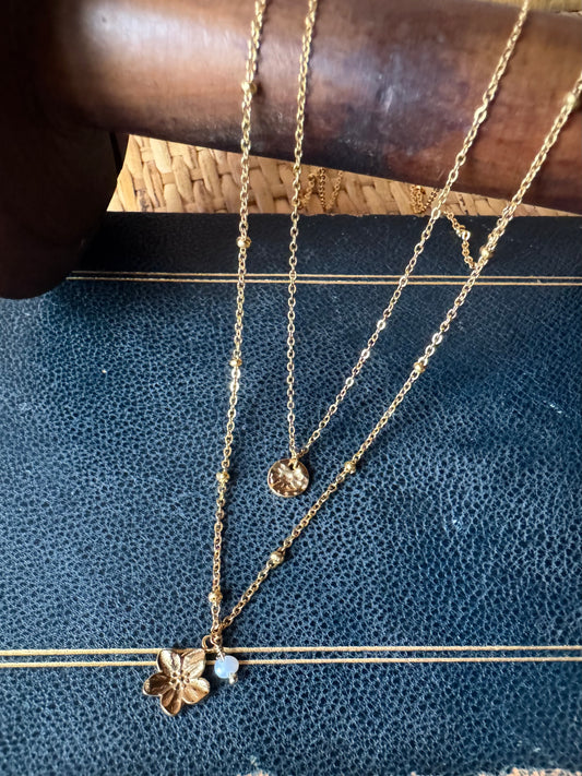 Collana ninfea doppio giro