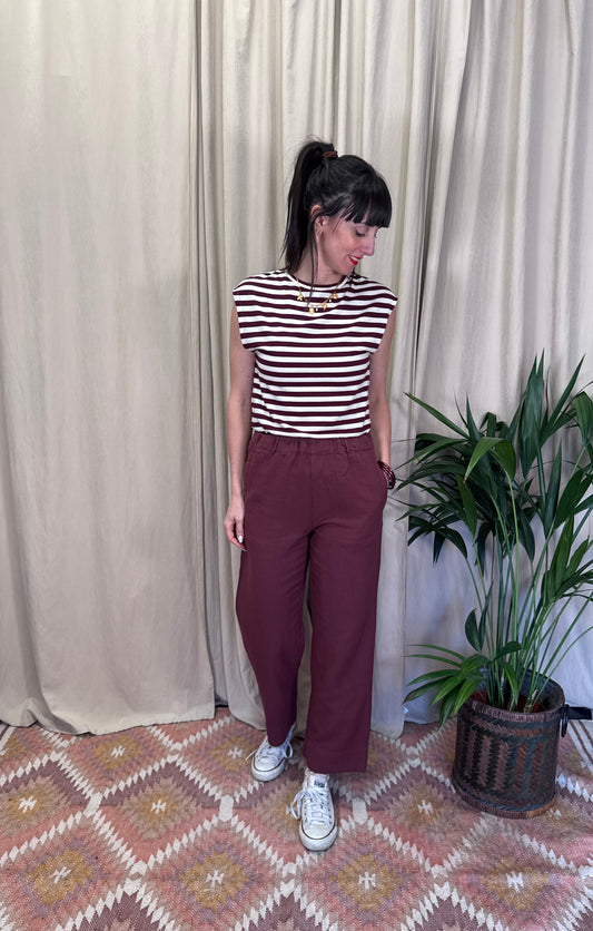Pantaloni Penelope bordeaux Madame Venice