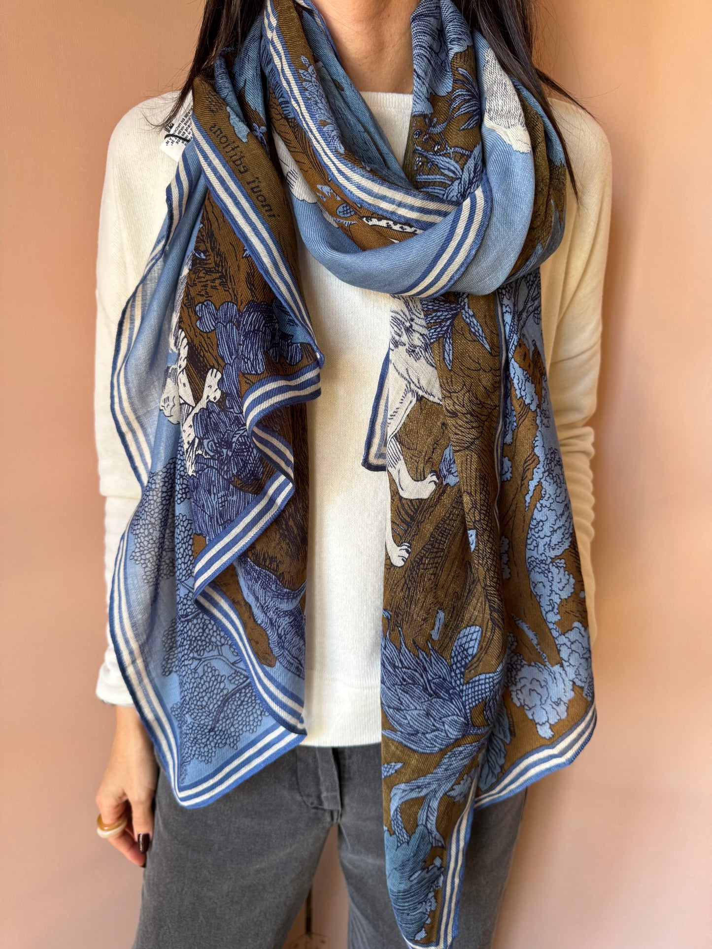 Sciarpa Histoire blu Inoui