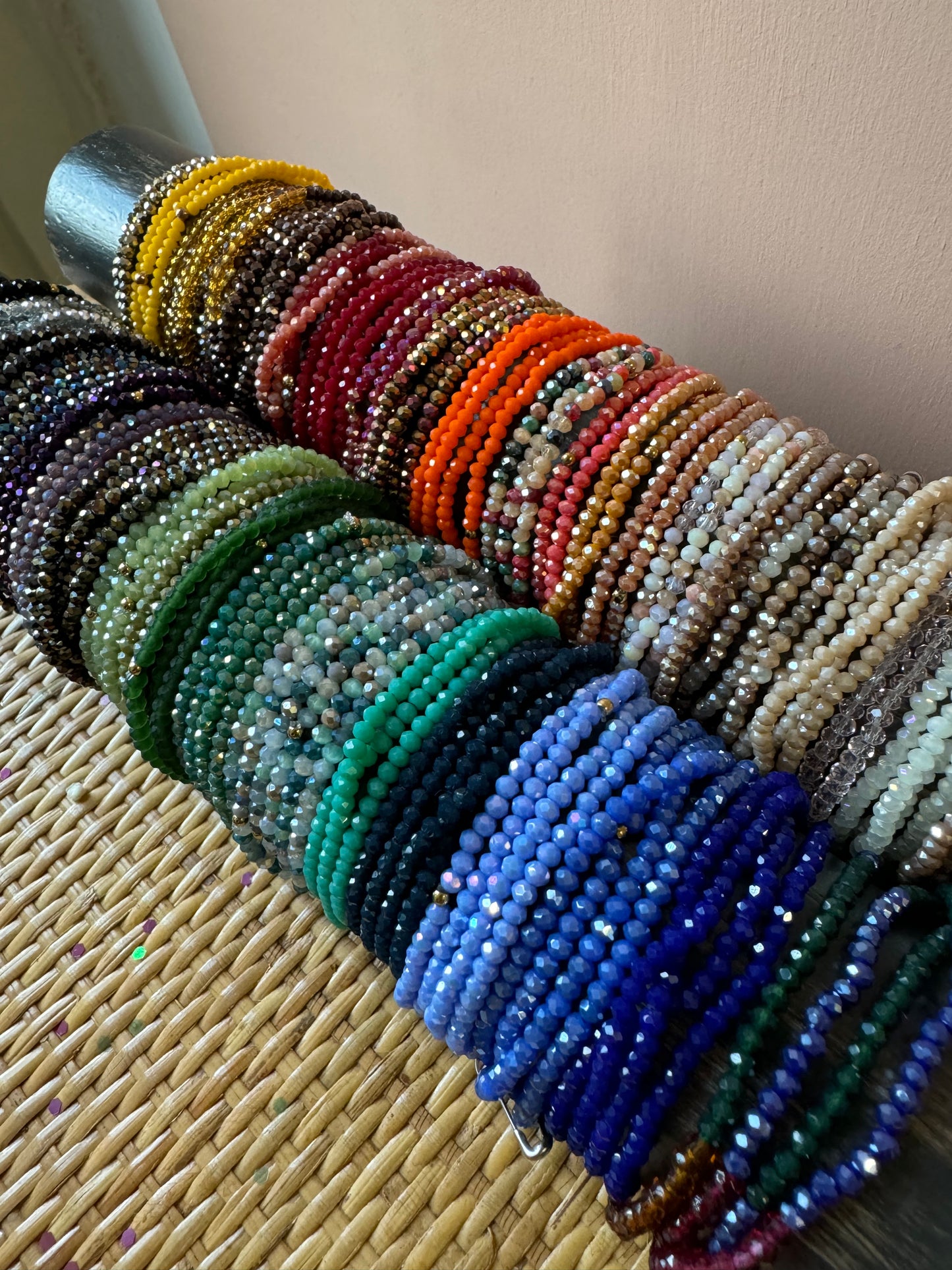 Bracciali cristallini elastici