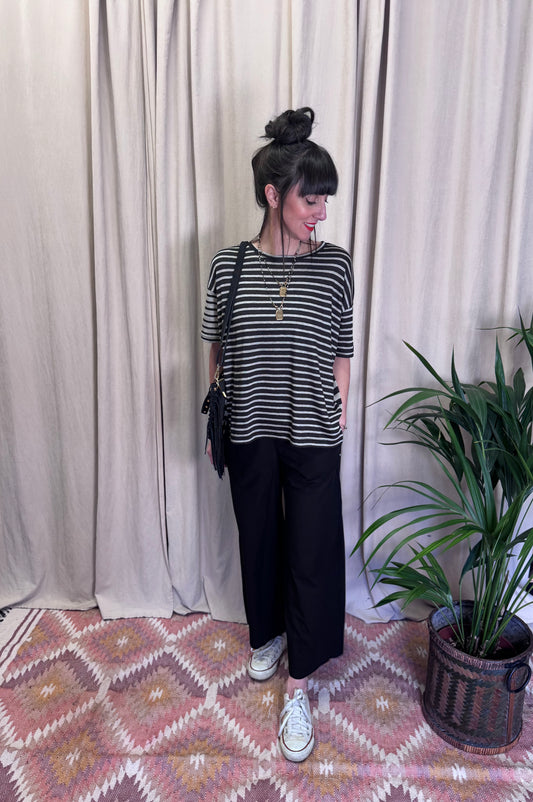 Pantaloni 3/4 nero Ottod’ame