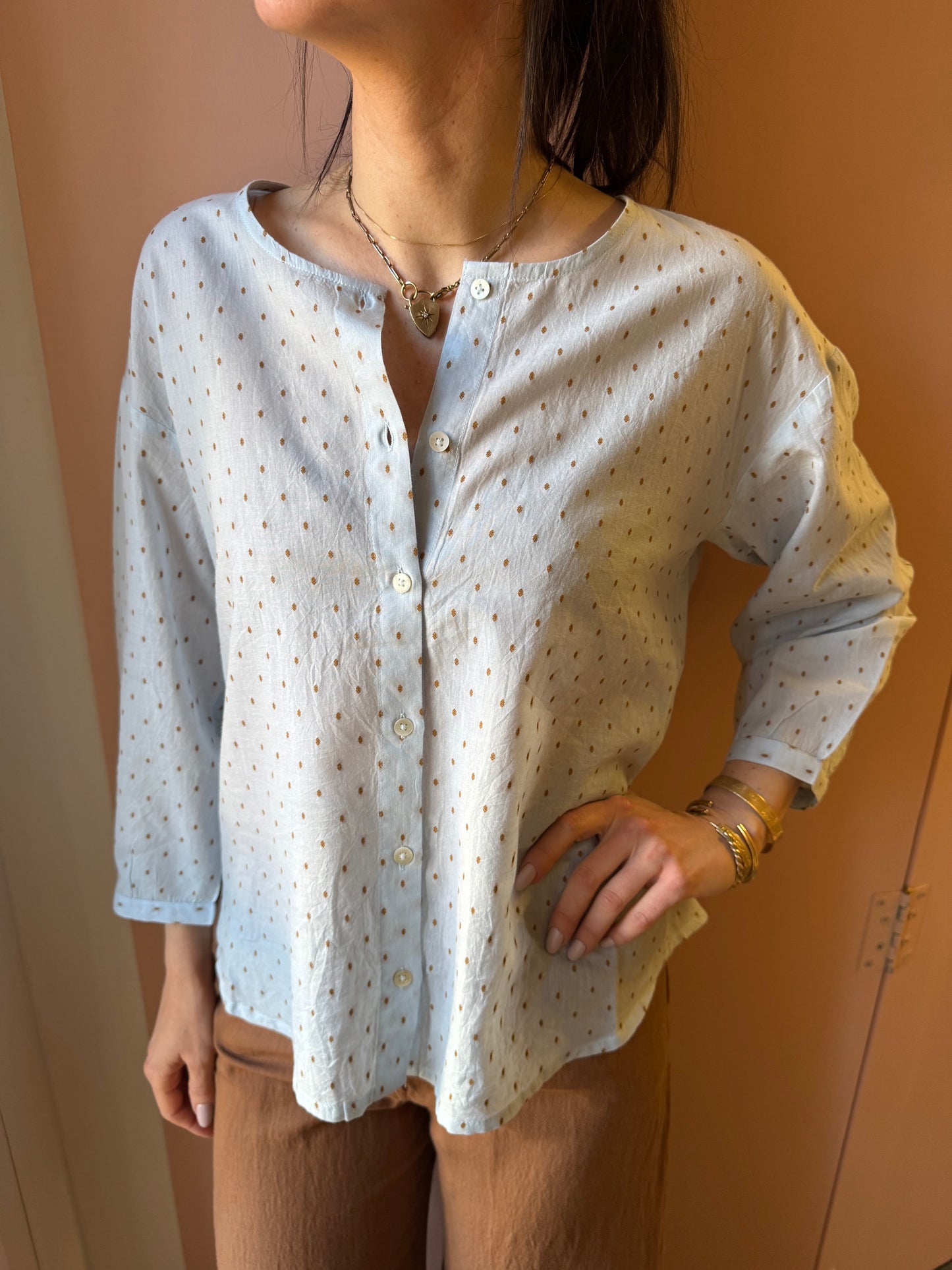 Camicia puntini azzurro NiceThings