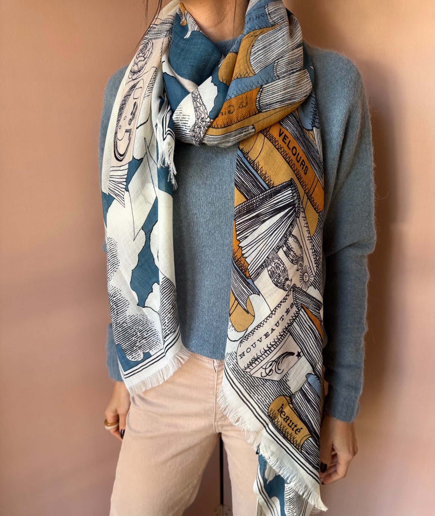 Sciarpa Editions blu Inoui