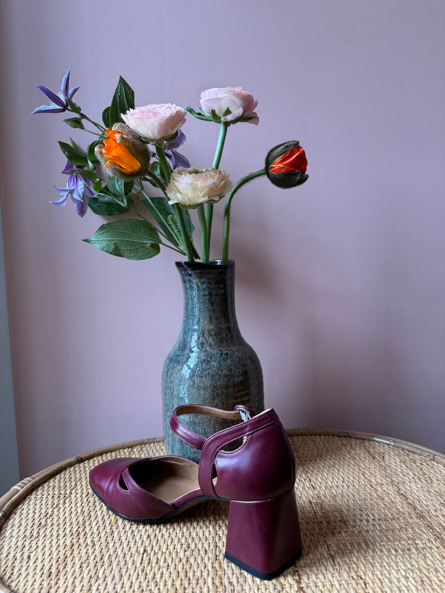 Scarpa con tacco bordeaux Audley