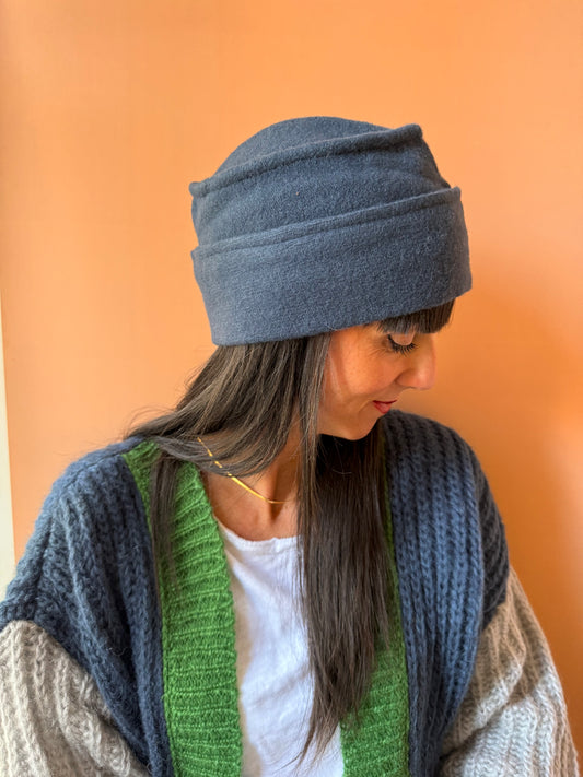 Berretto Cuore avio e polvere