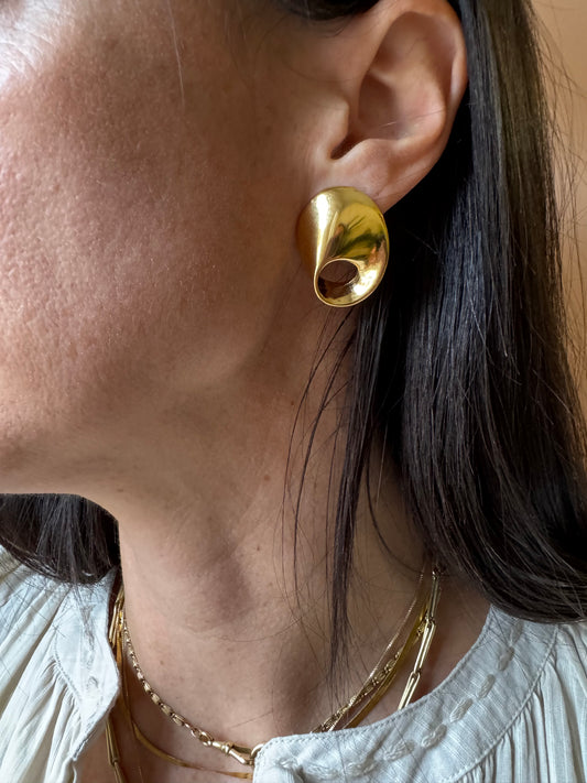 Orecchini ovale forato