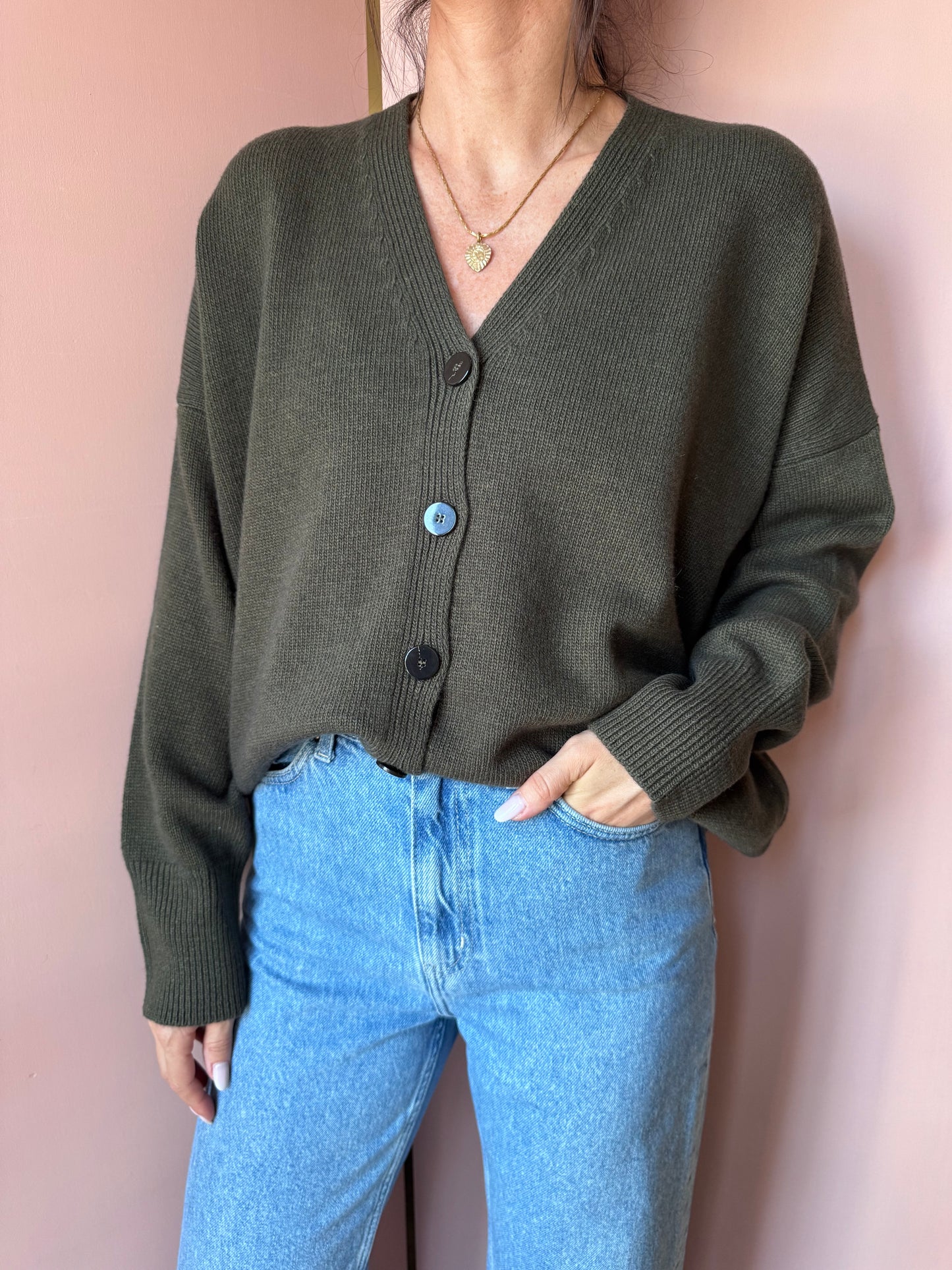 Cardigan Scollo V Selva Neirami