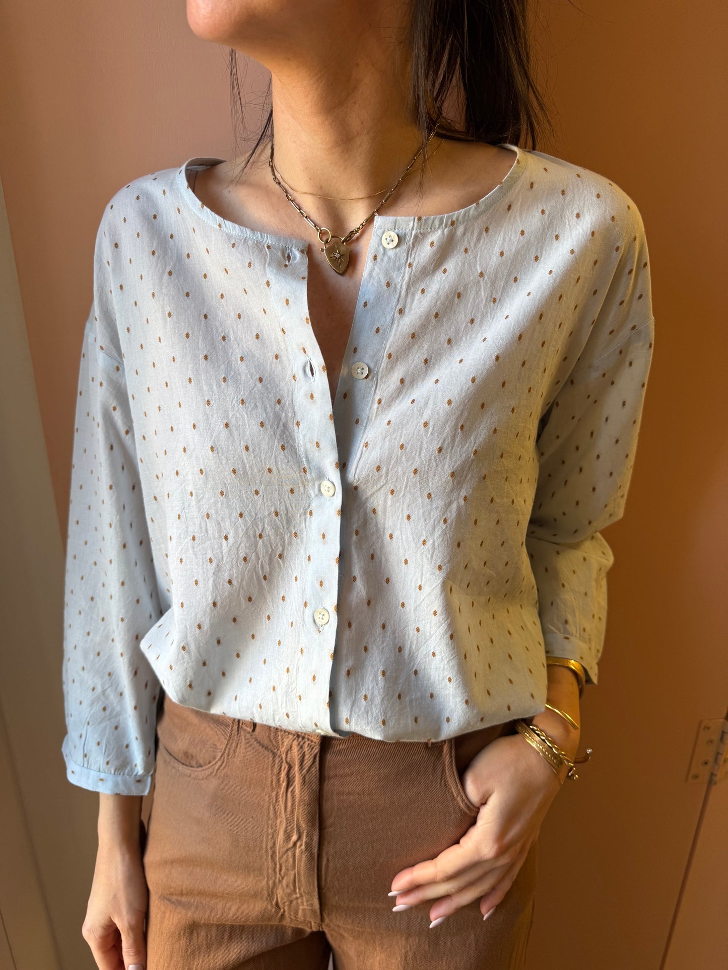 Camicia puntini azzurro NiceThings