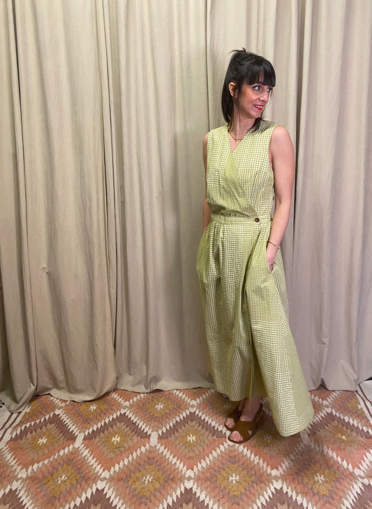 Abito check lime Bottega Chilometri Zero