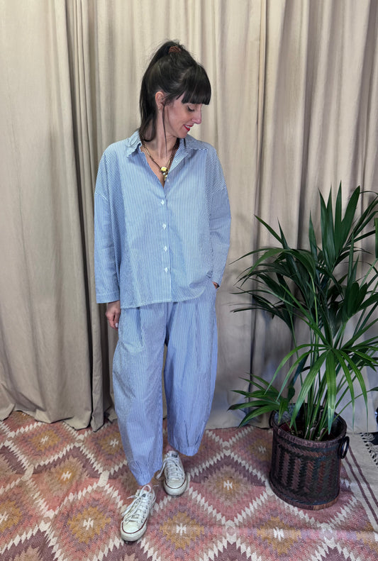 Pantaloni Bianco gessato MamaB
