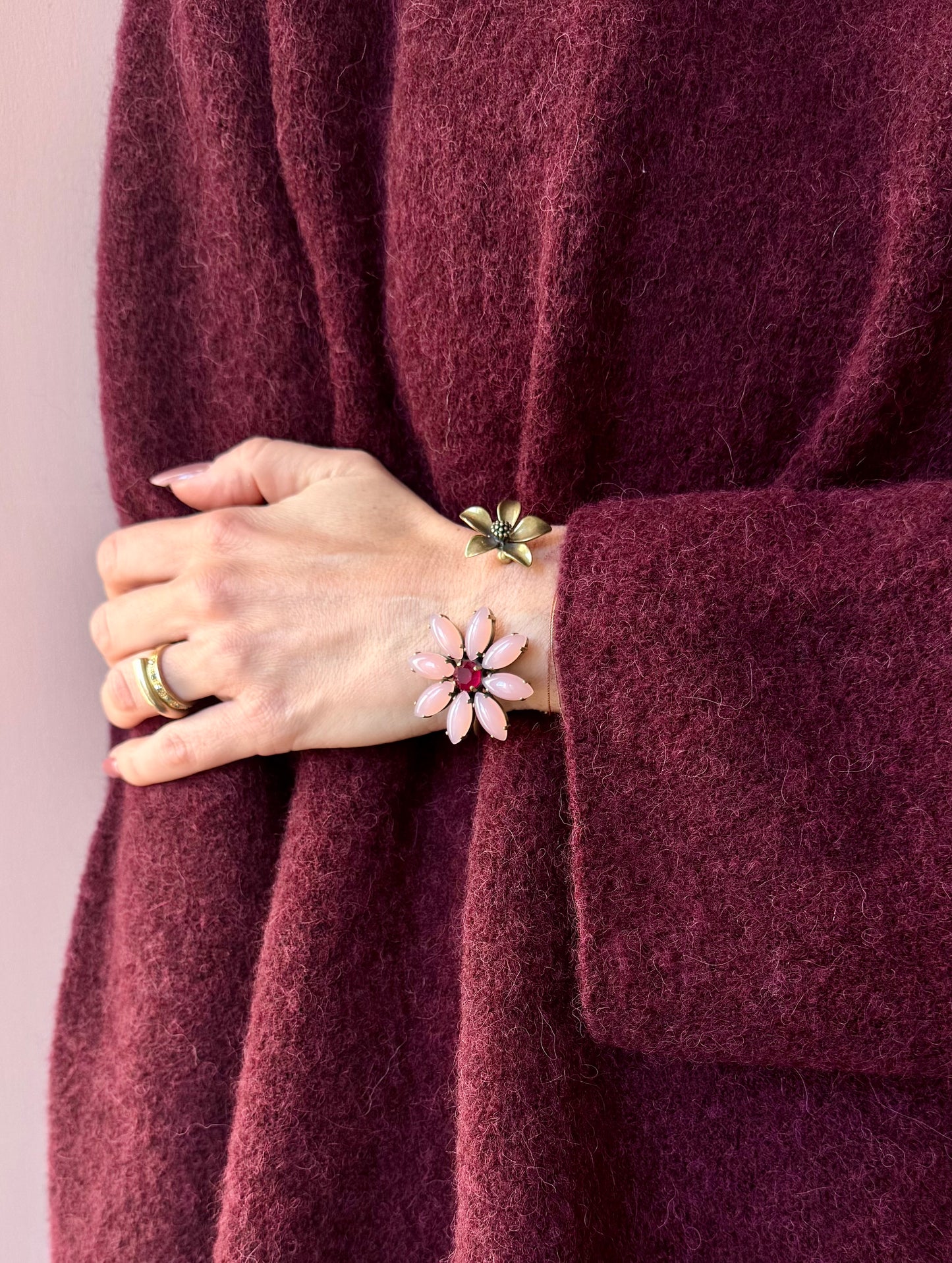 Bracciale fiorito rosa UNIQUE