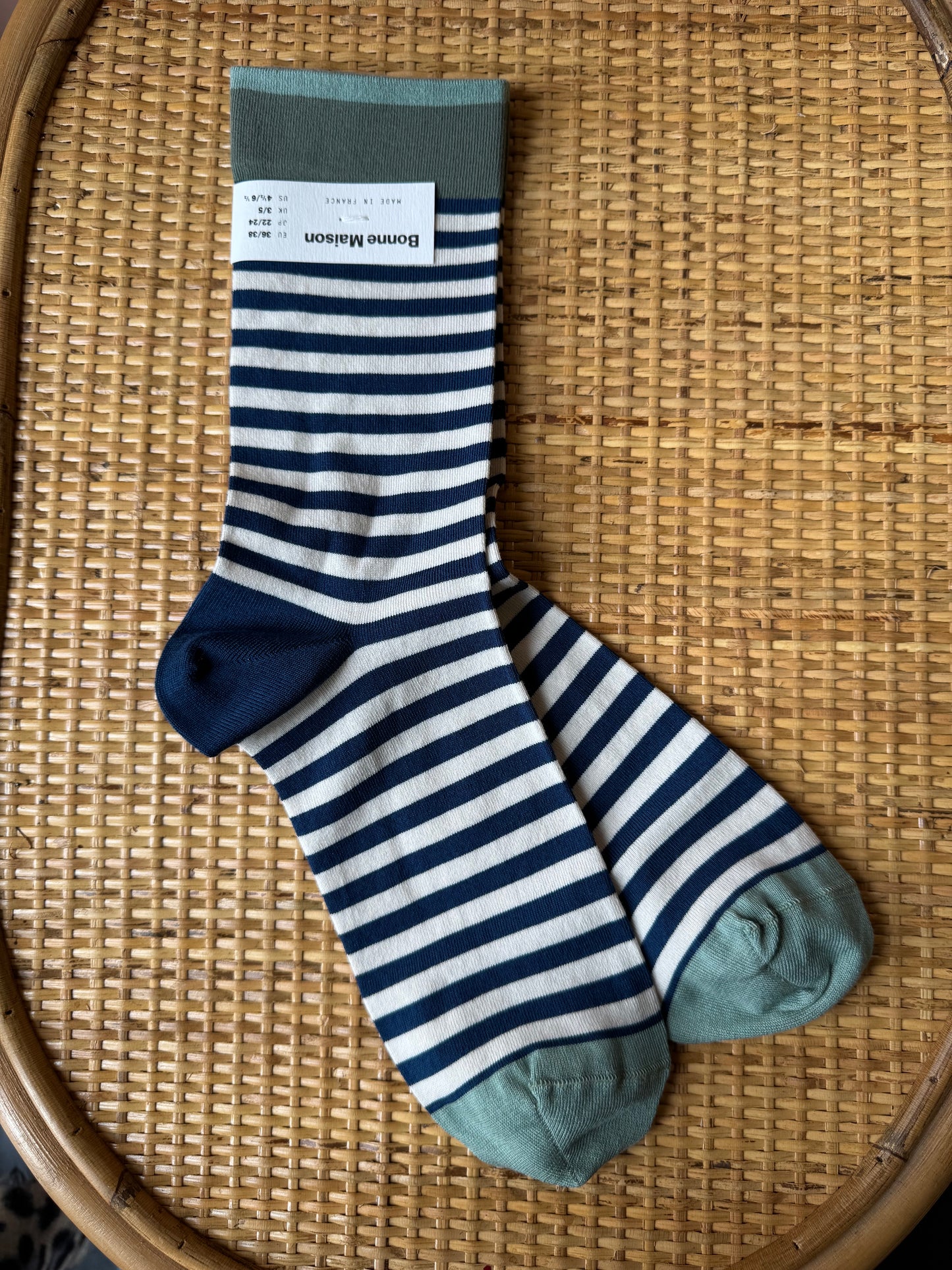 Calze riga blu Bonne Maison