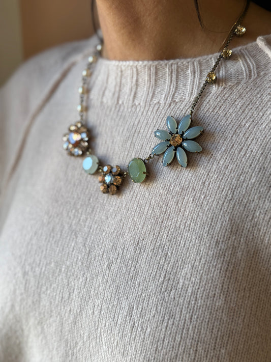 Girocollo mix fiori polvere/cipria Unique