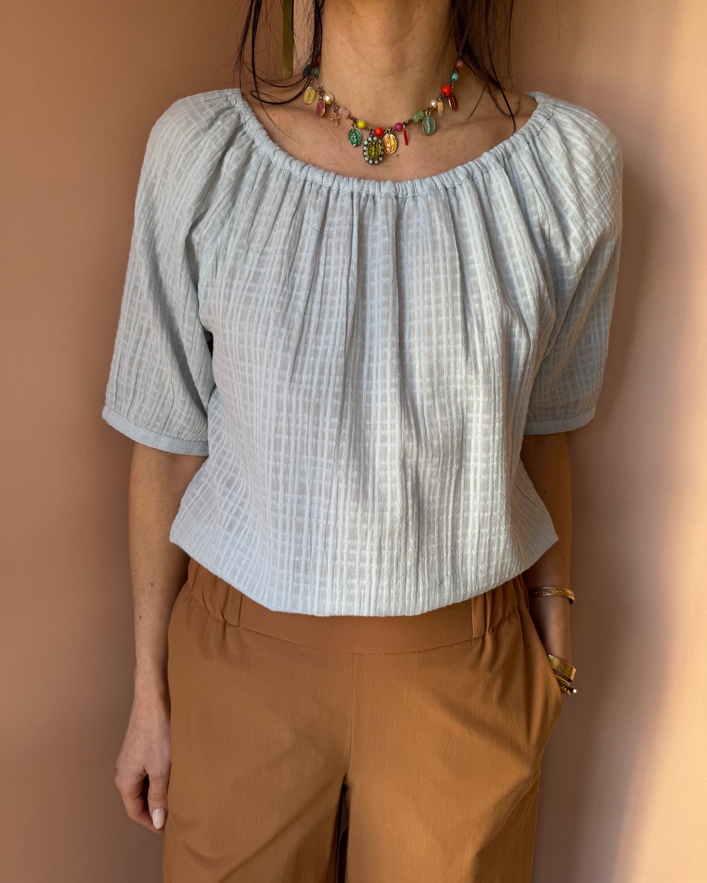 Pantaloni 3/4 nocciola Ottod’ame