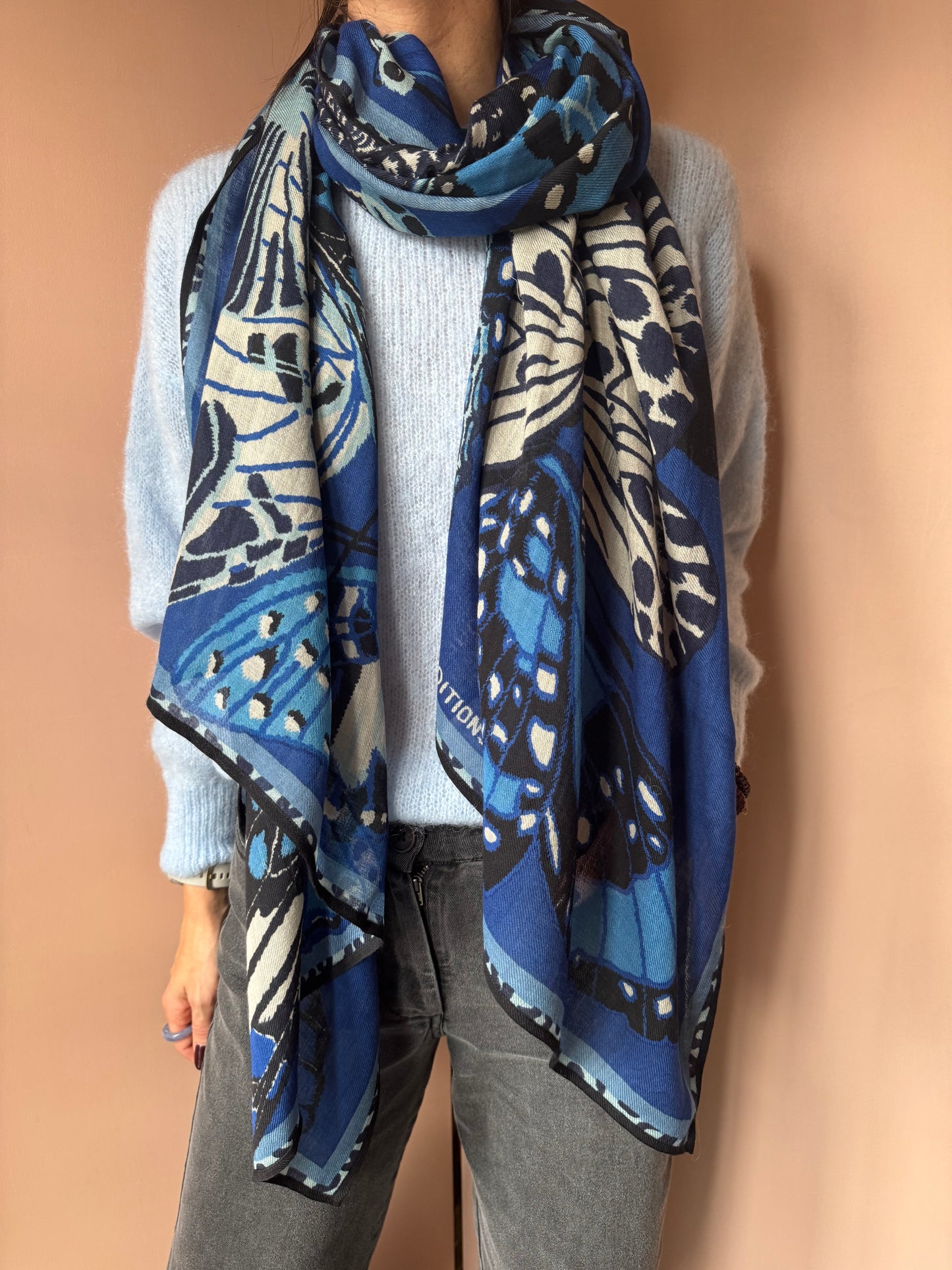 Sciarpa Papillons blu Inoui