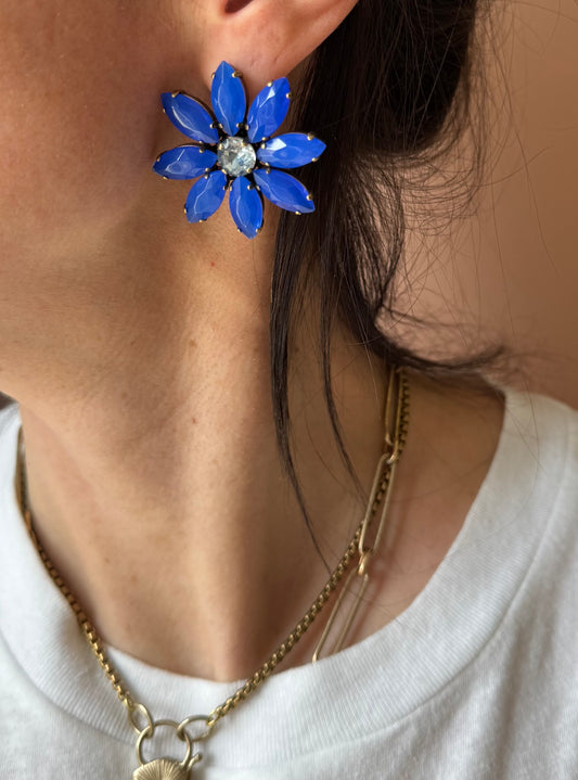 Orecchini Fiore bleuet Unique