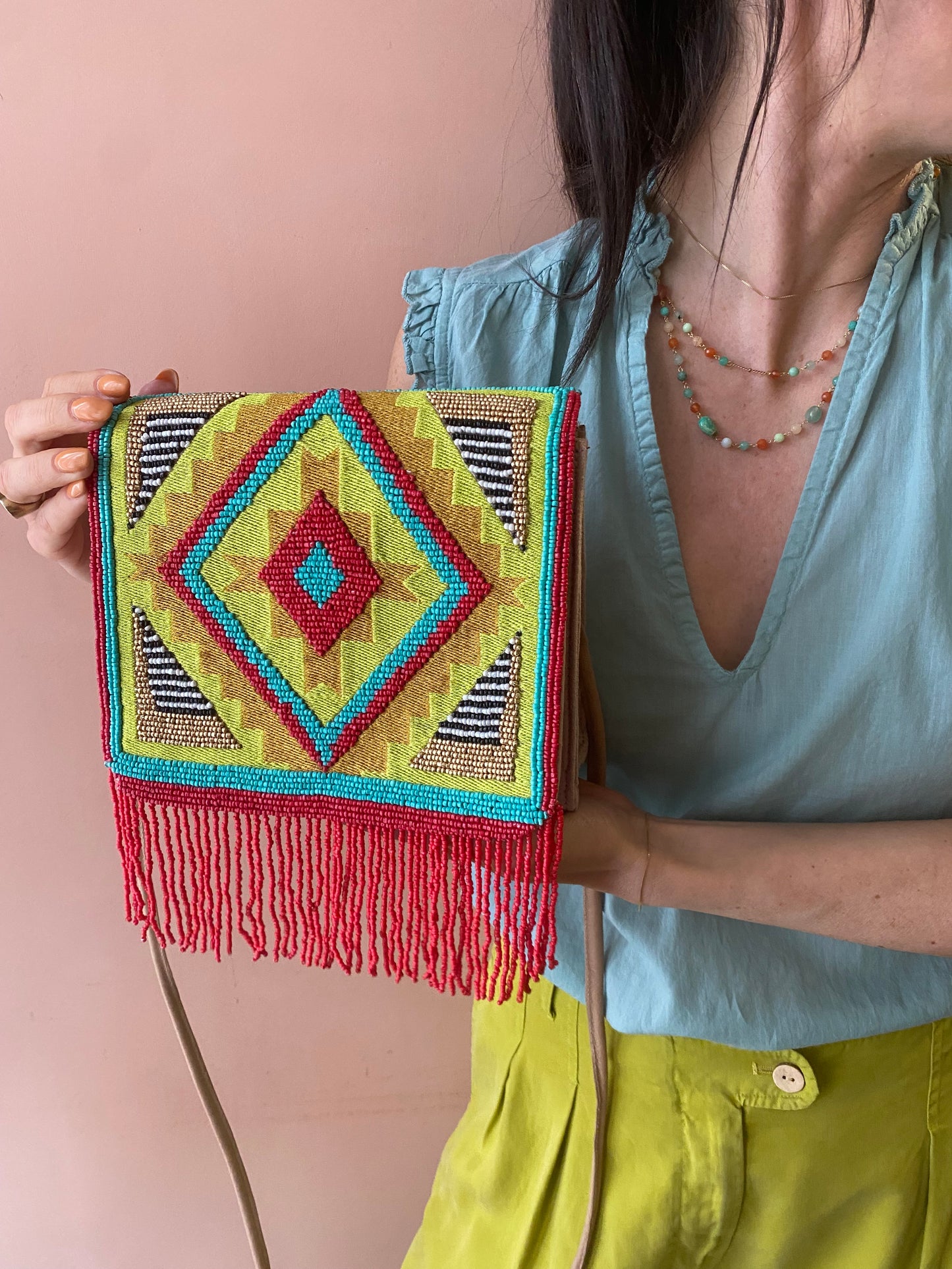 Borsette rombi con Frange