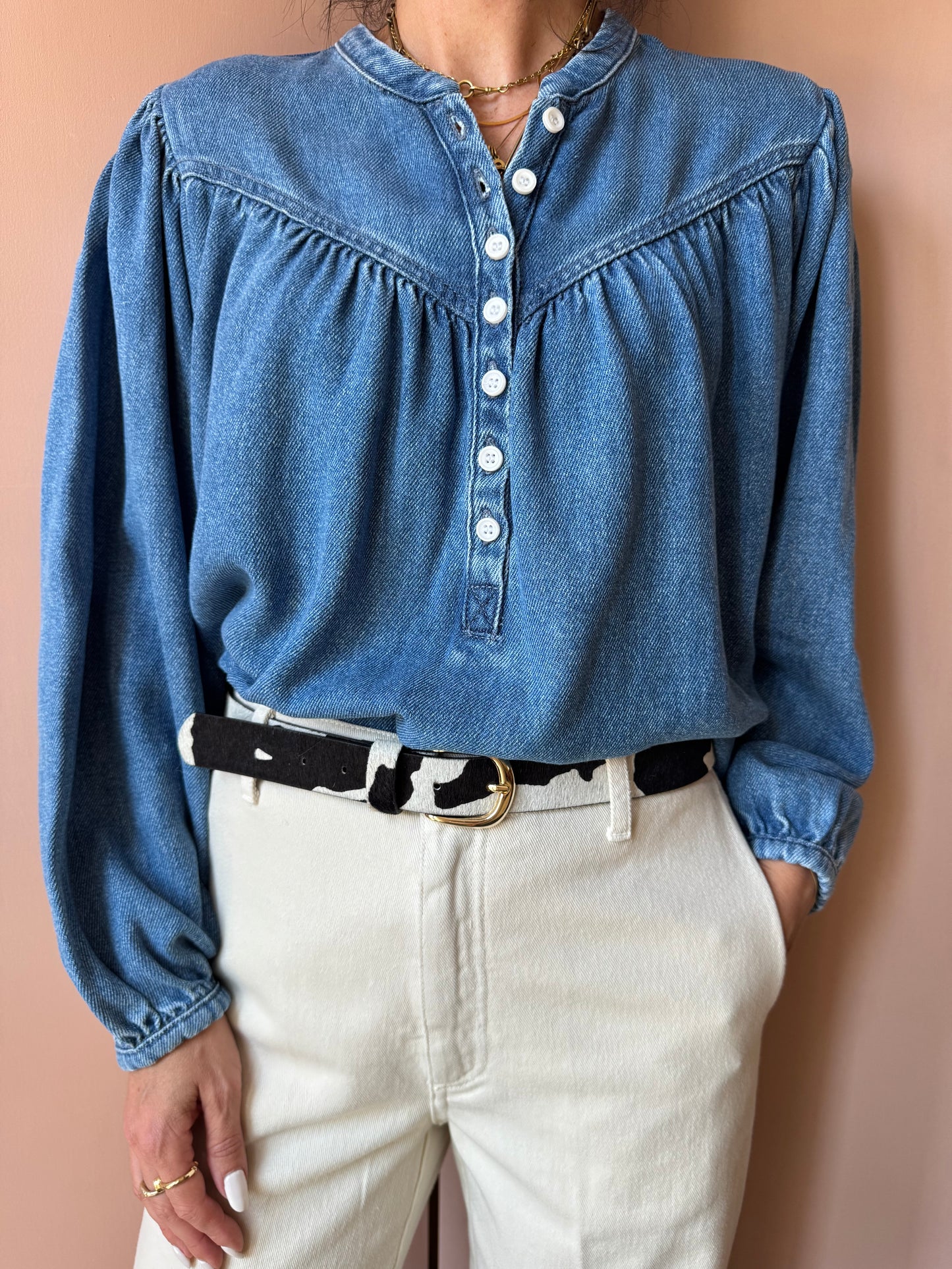 Blusa in denim Laura DesPetitsHauts