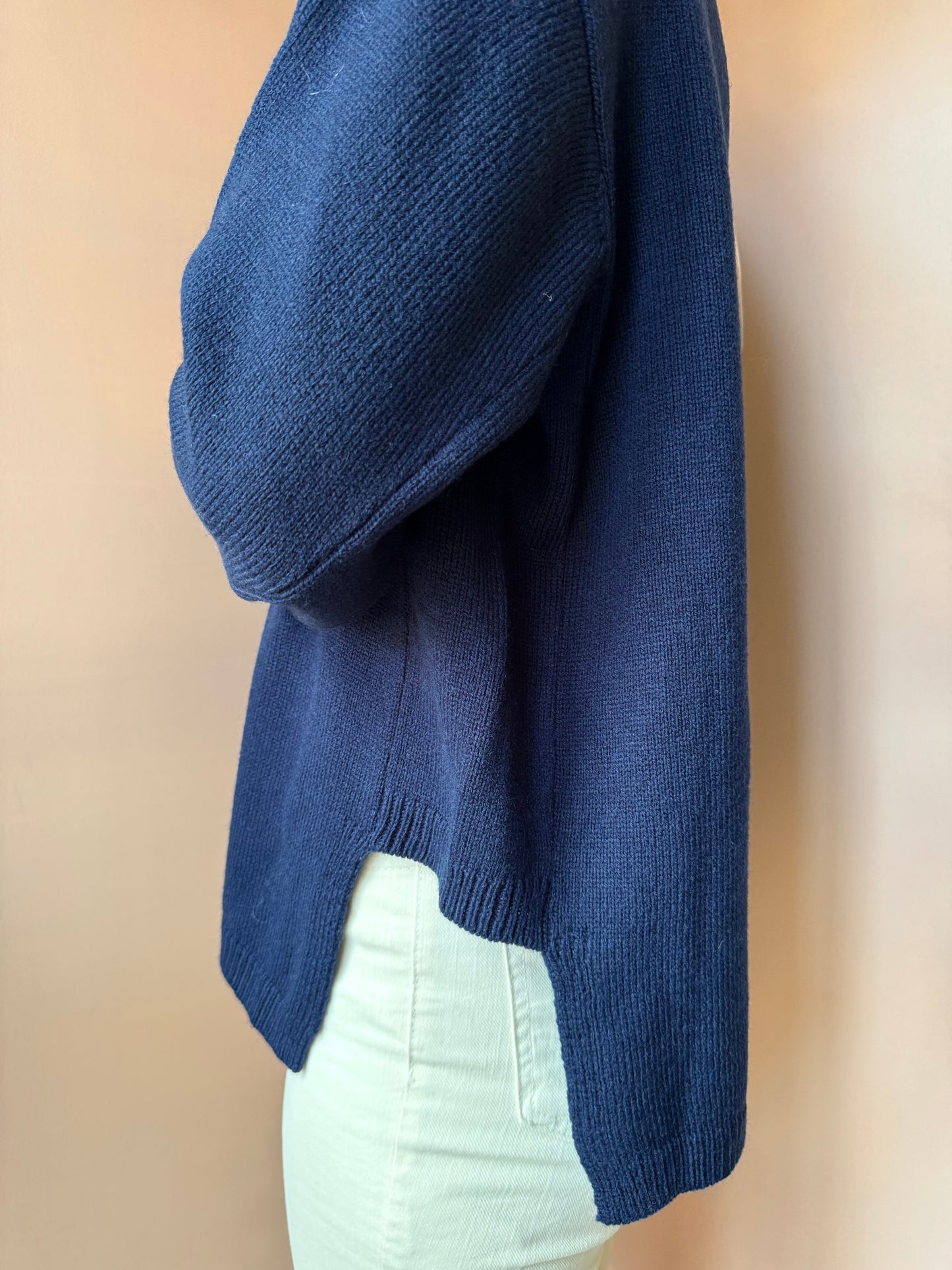Maglia girocollo blu FLOOR