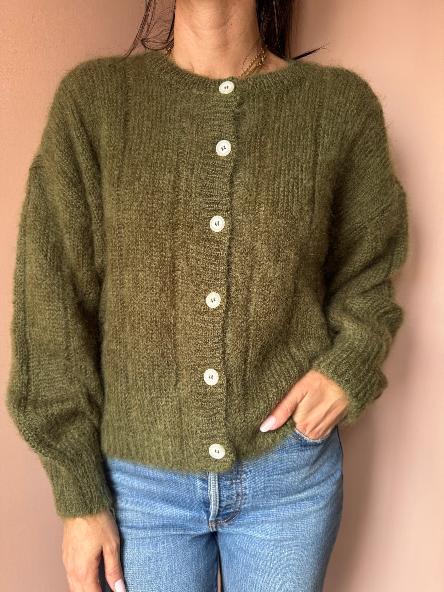 Cardigan Chouette verde DesPetitsHauts