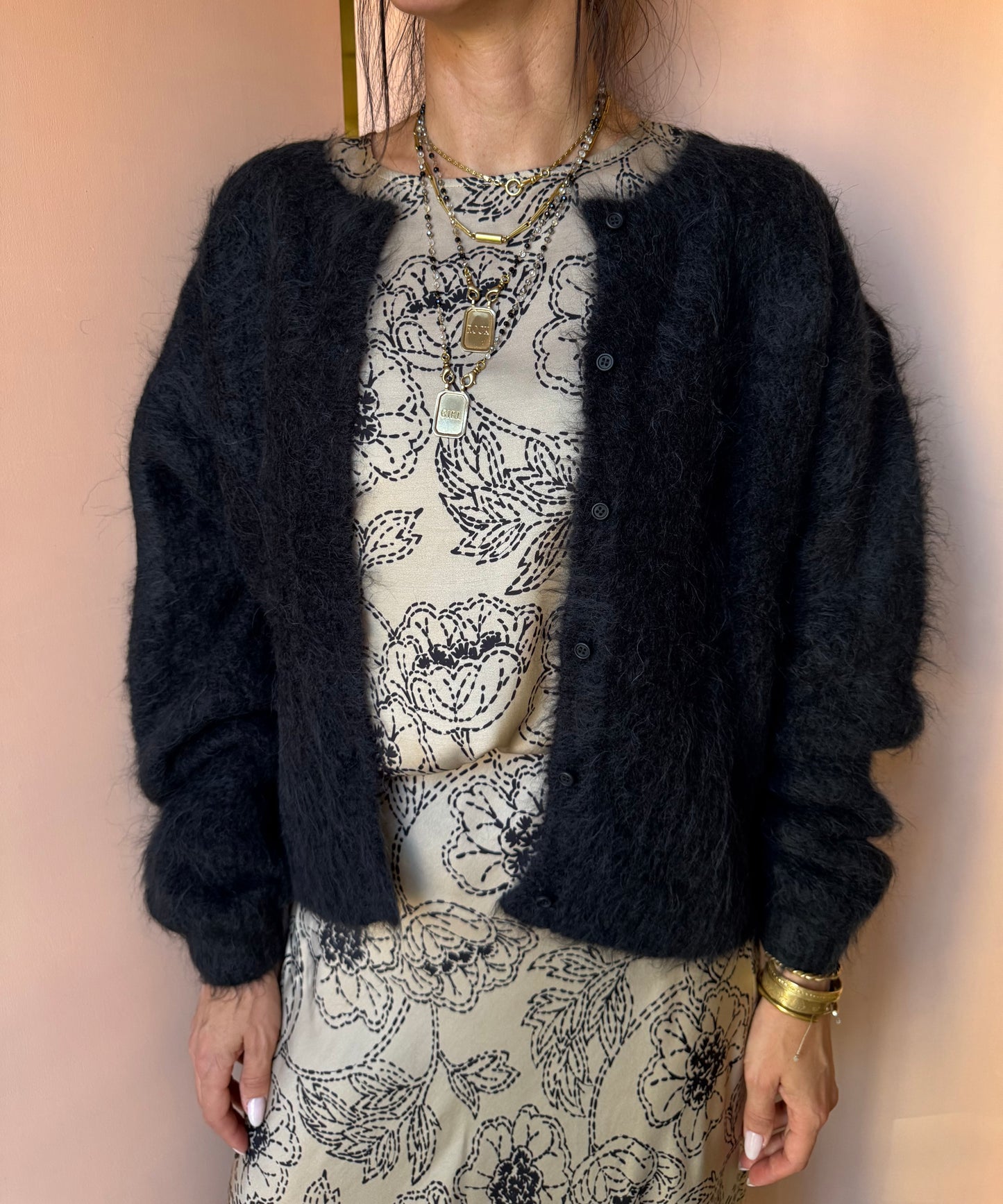 Blusa fiori ecru Ottod’ame