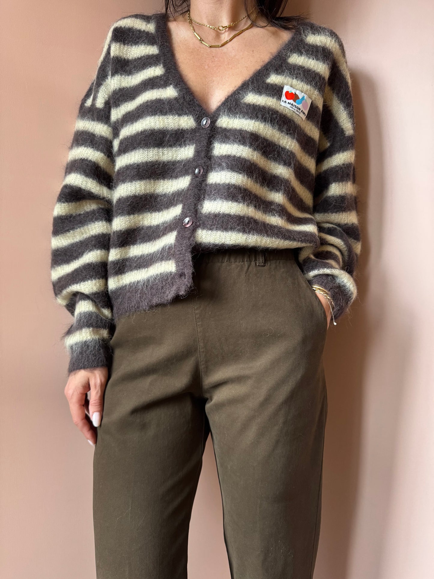 Pantaloni con elastico in vita cacao 4.10 BottegaChilometriZero