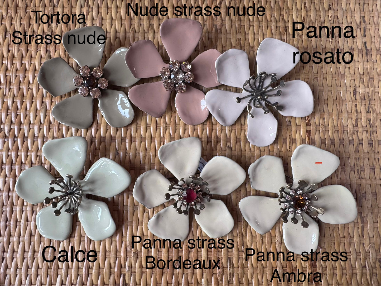 Spille fiore smaltato UNIQUE