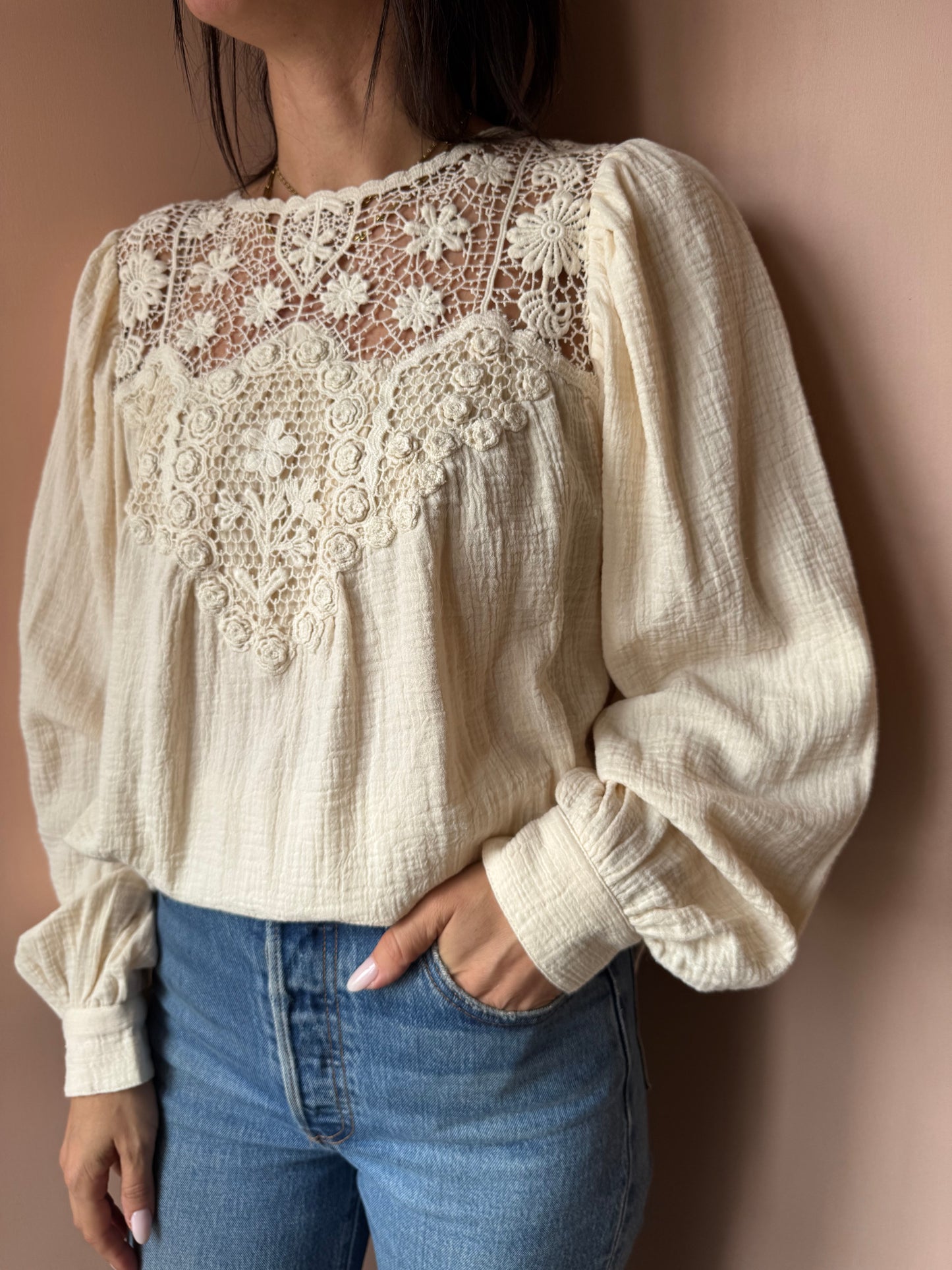 Blusa Riya panna Louise Misha