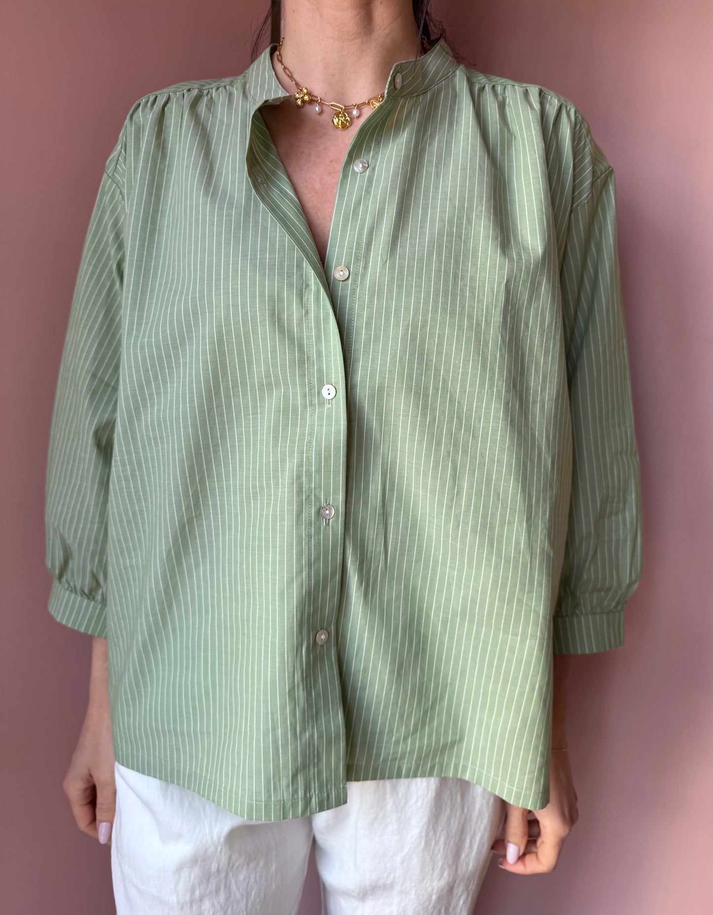 Camicia Righine verde NiceThings