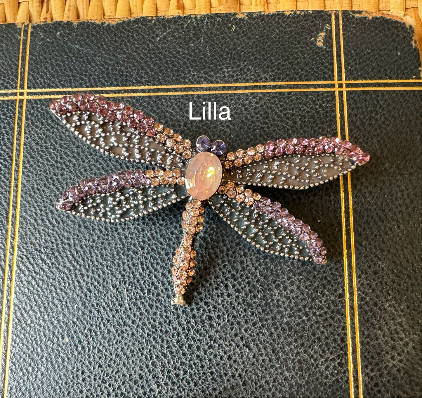 Spille libellule con cristalli