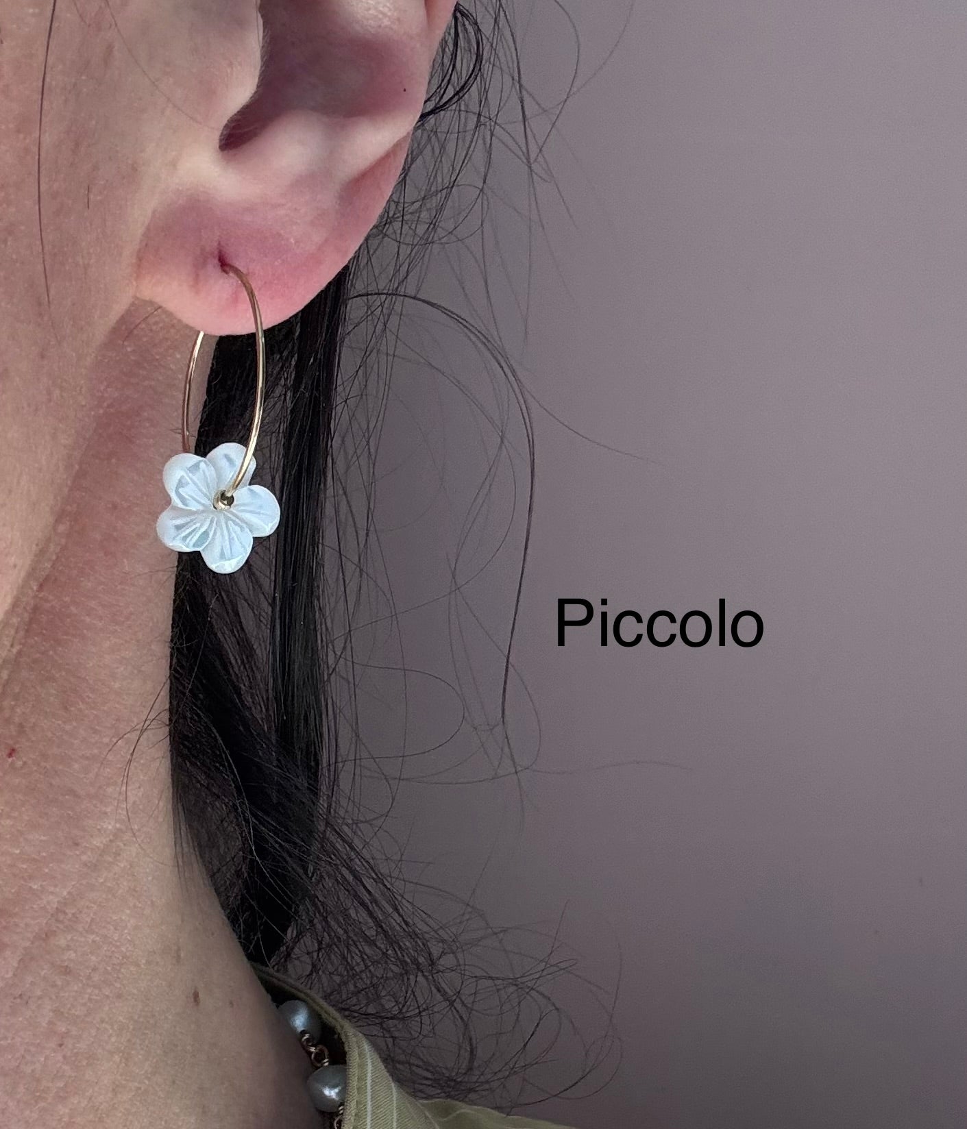 Orecchini fiore Madreperla pendenti