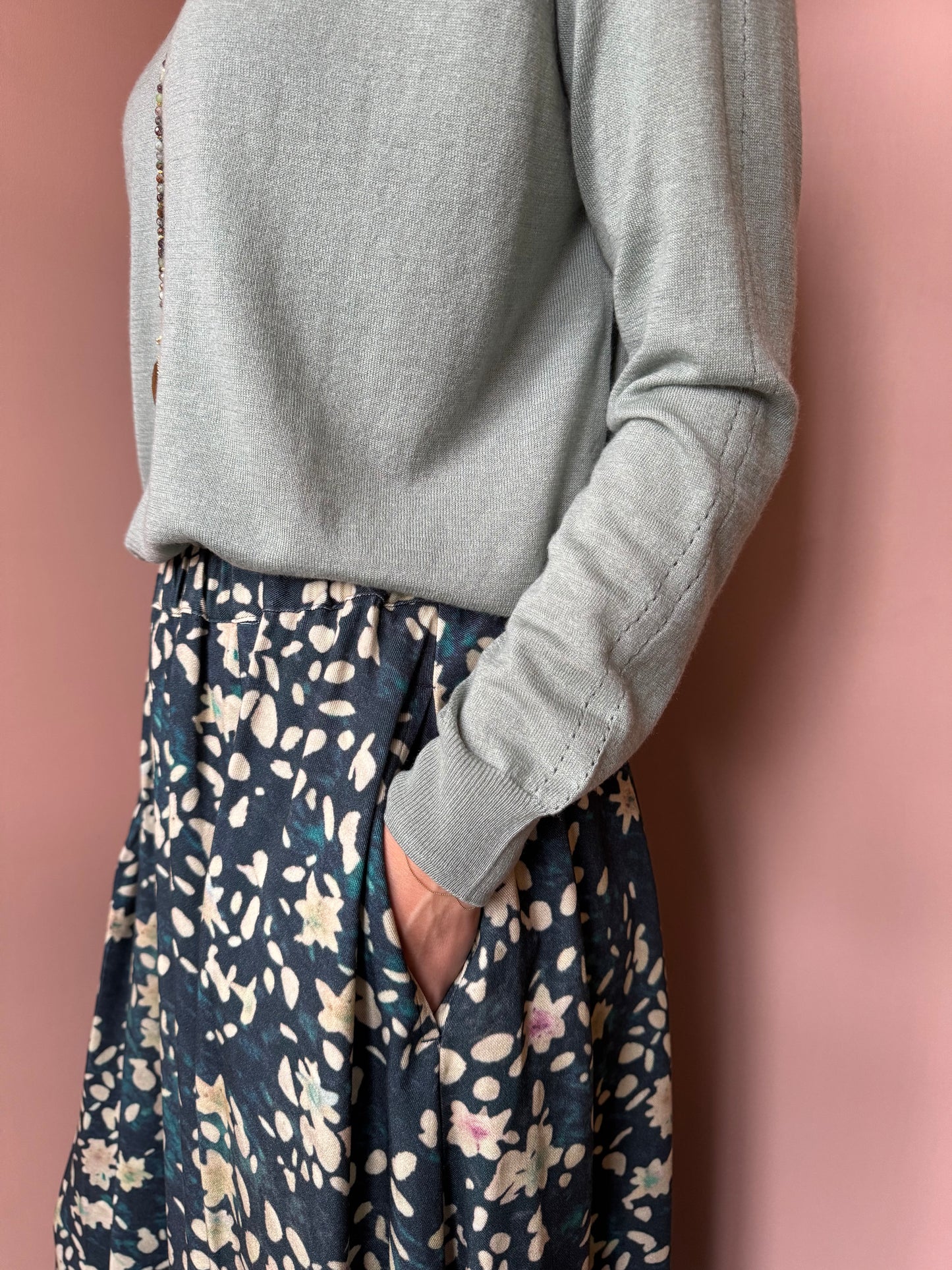 Gonna fiori petrolio BottegaChilometri Zero