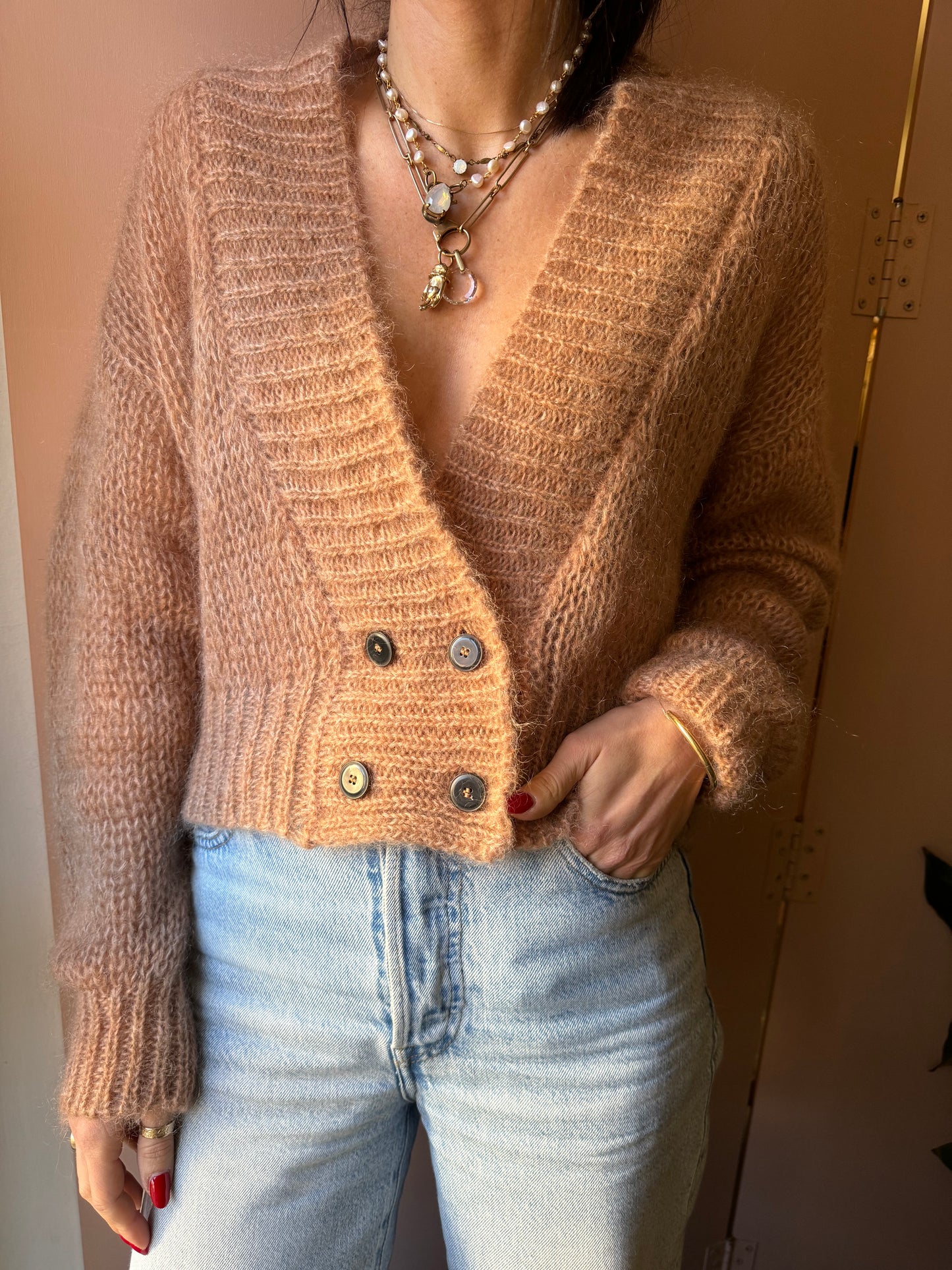Cardigan bottoni Pomandère