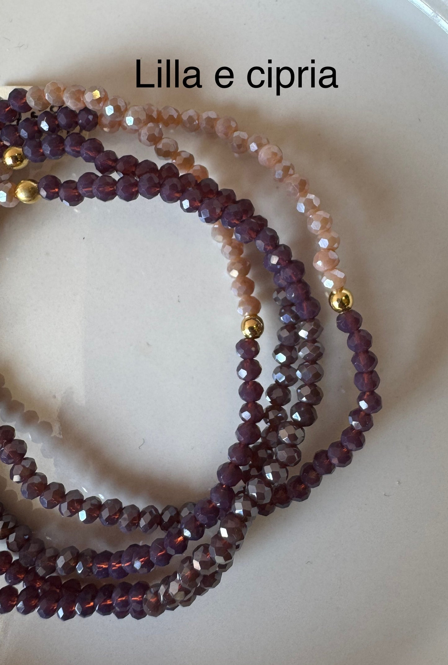 Bracciali cristallini elastici