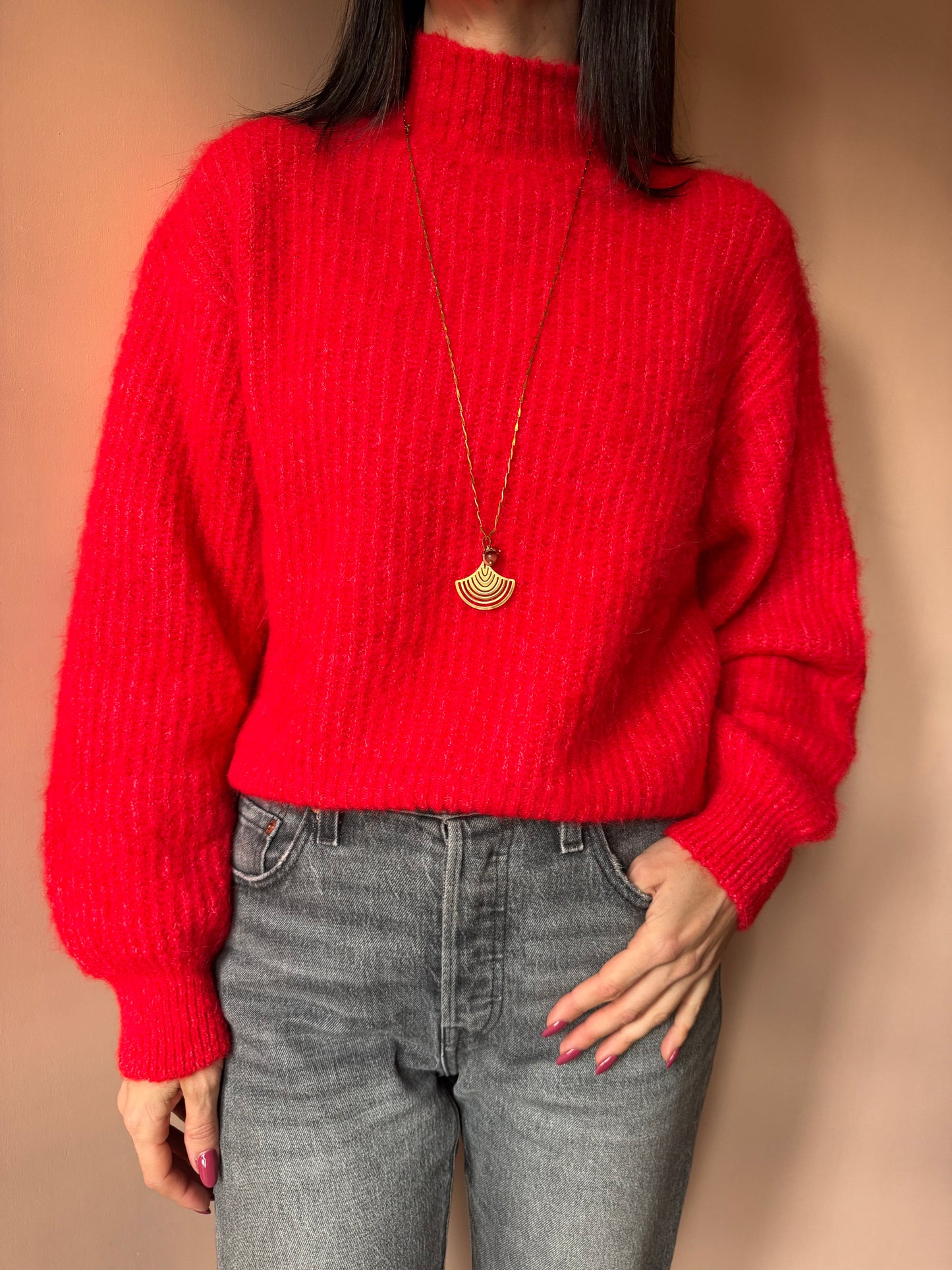 Maglione EAST rosso American Vintage