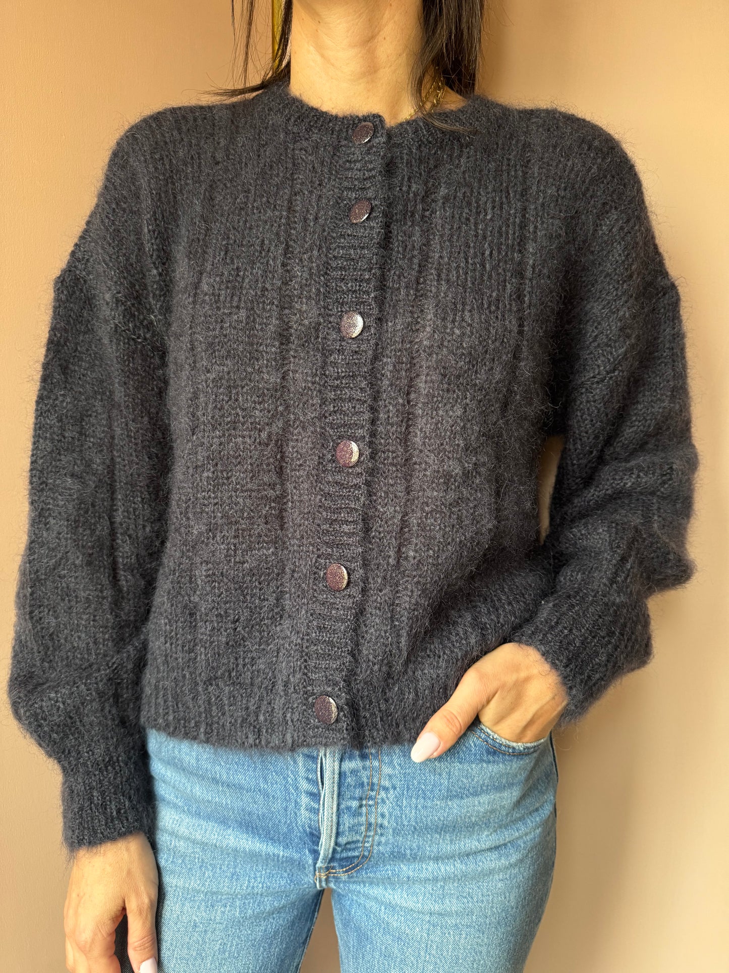 Cardigan Chouette grigio DesPetitsHauts