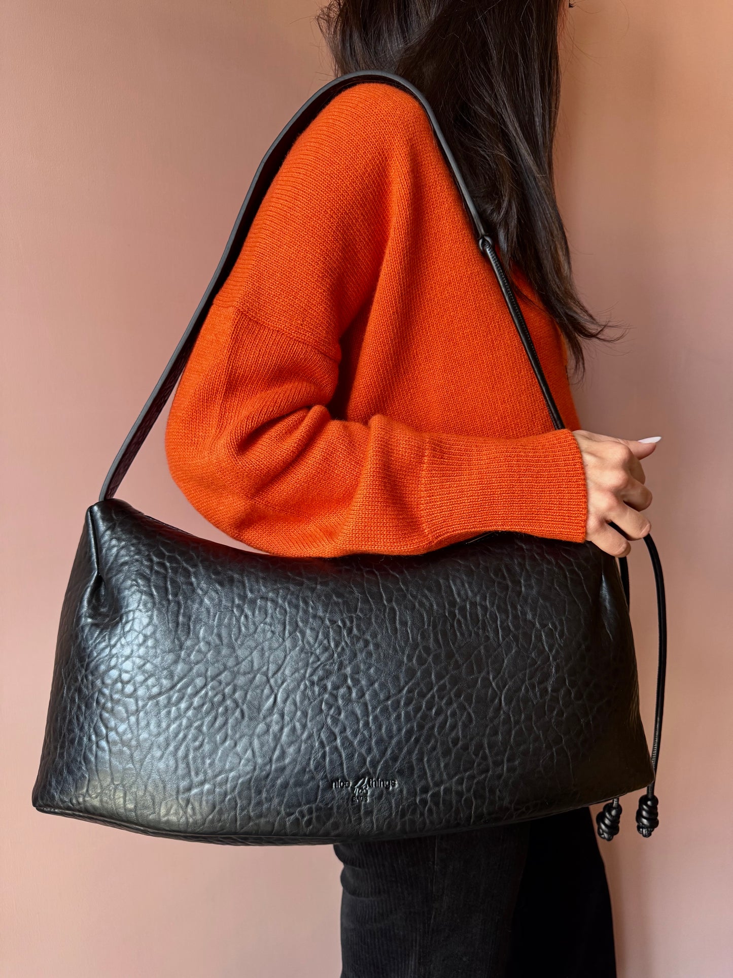 Borsa martellata nero Nice Things