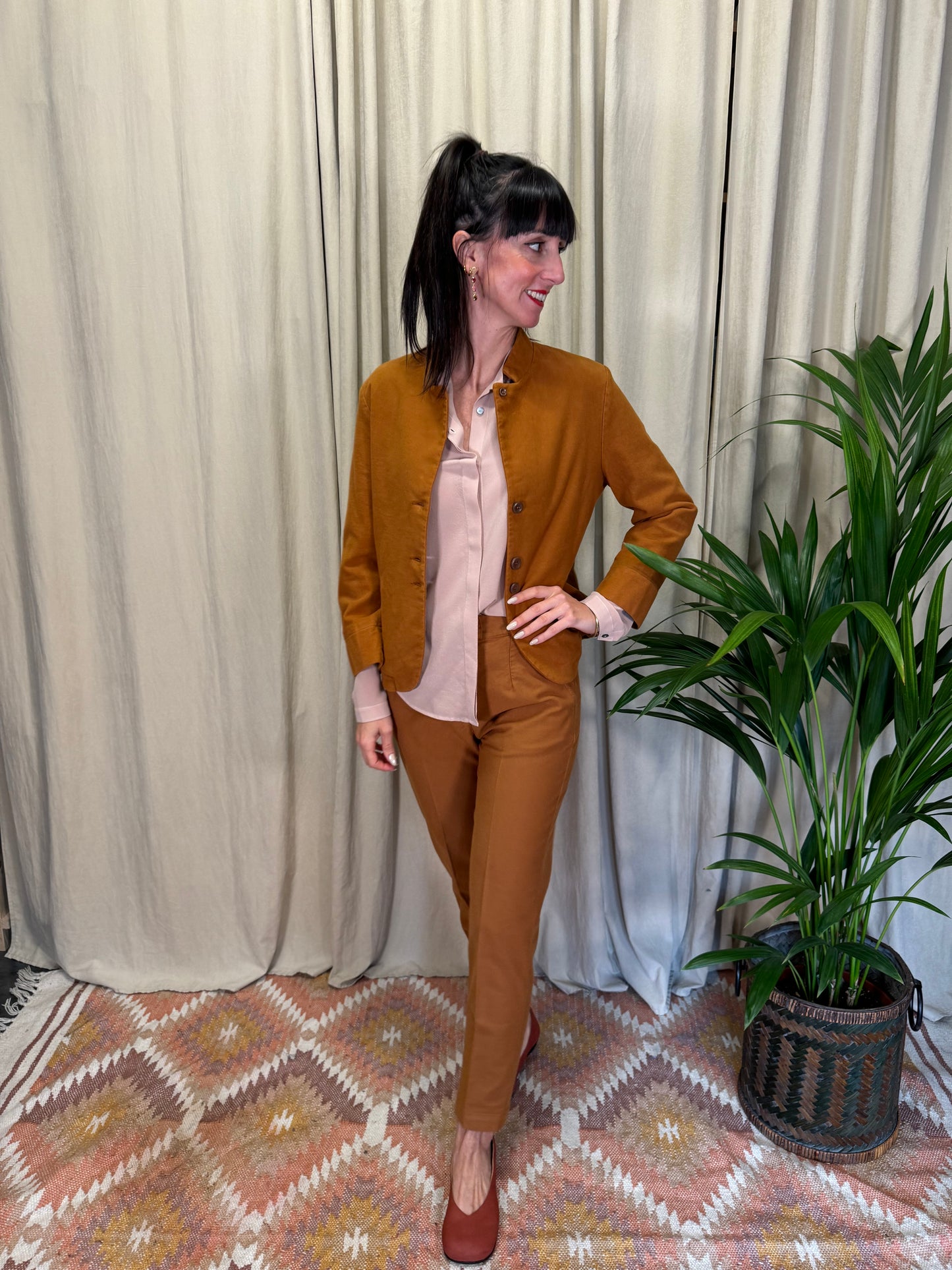 Pantaloni cinturino ruggine Bottega Chilometri Zero