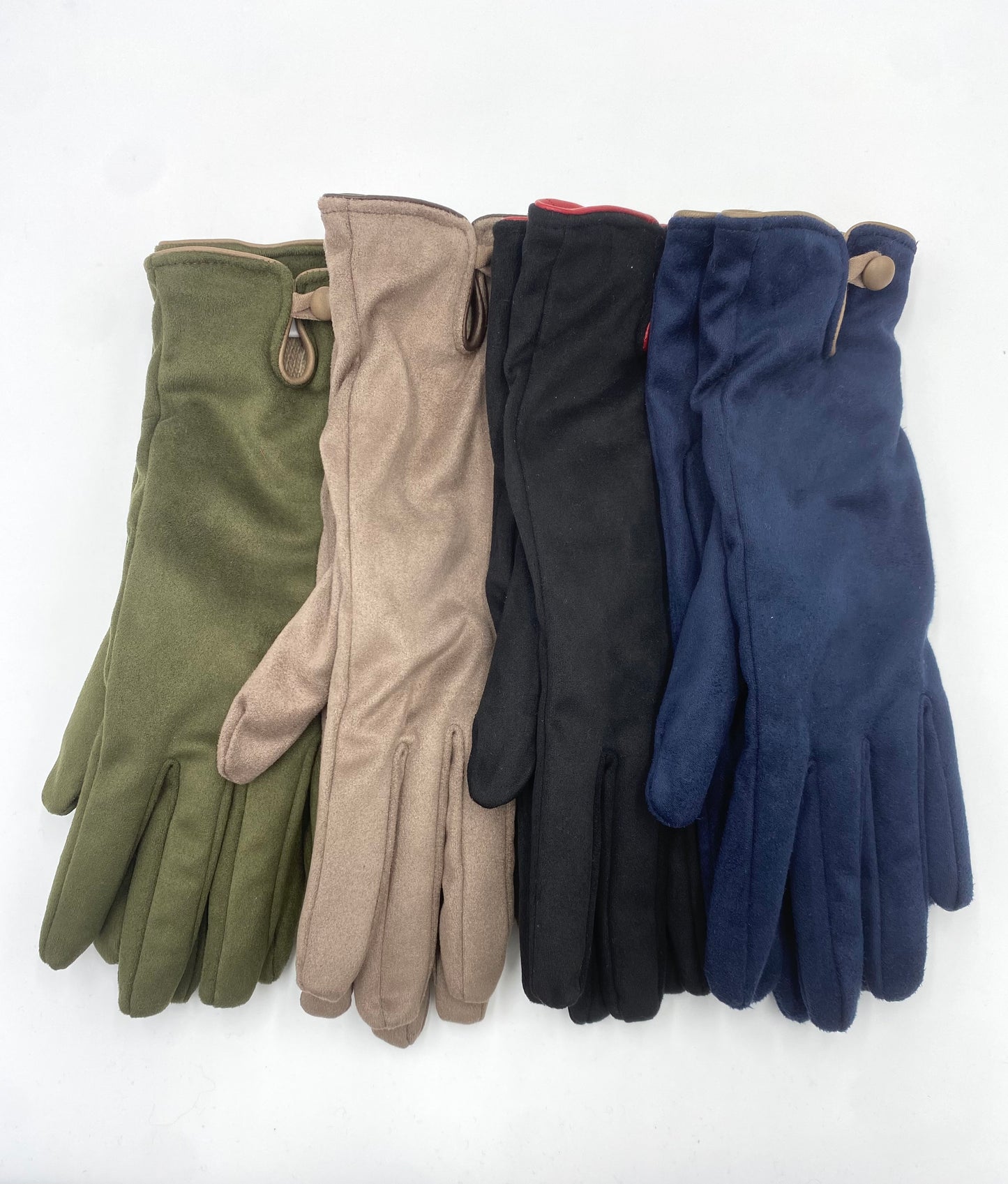 Guanti effetto scamosciato foderati in Cashmere 4 COLORI