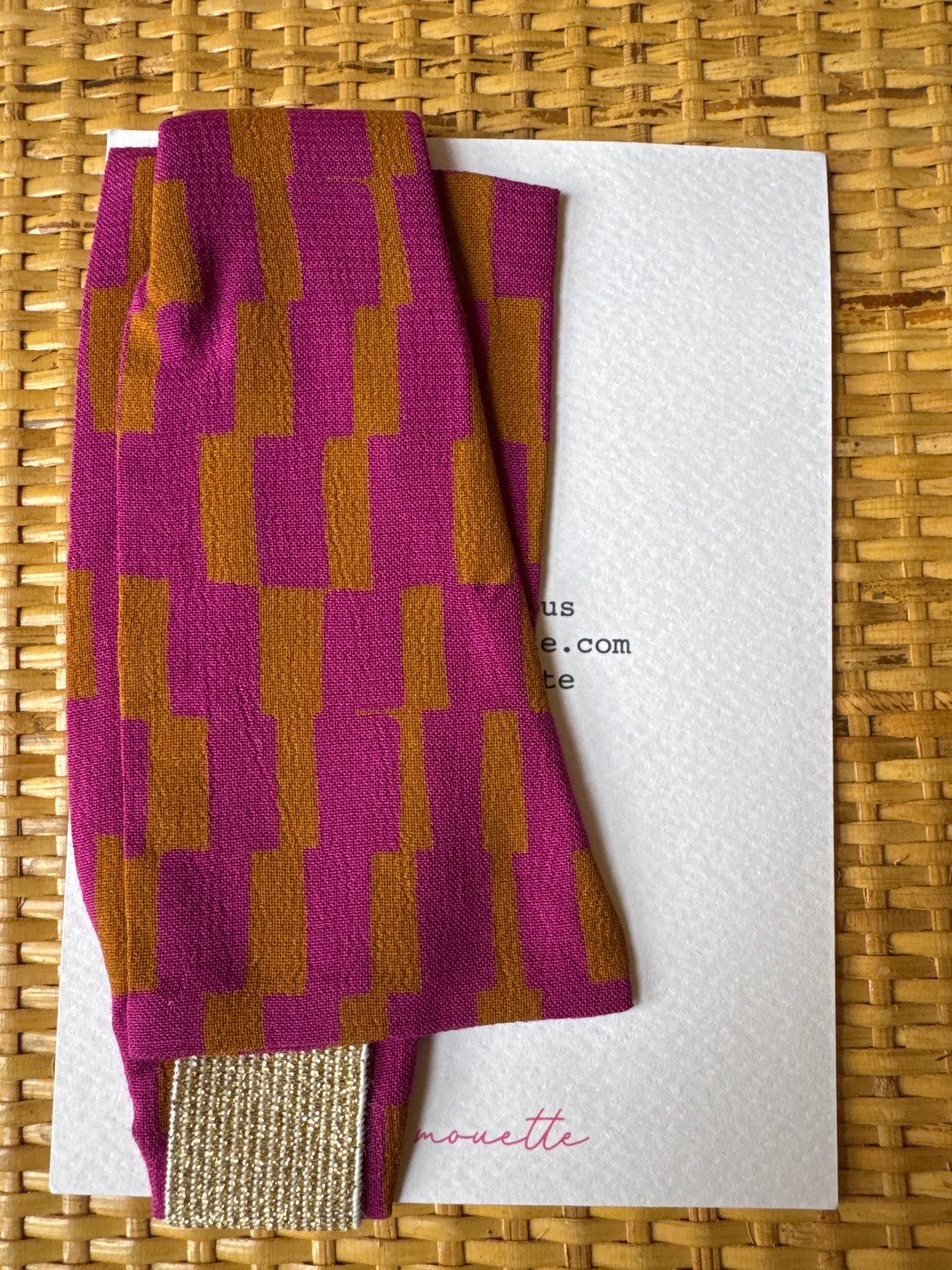 Fascia Bimba senape/fucsia Jolie Mouette