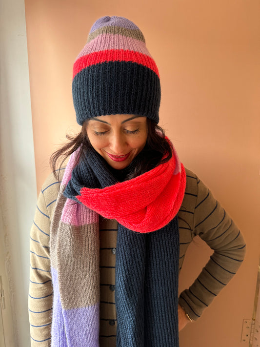 Berretto Loula blu/rosa fluo Ariane Lespire