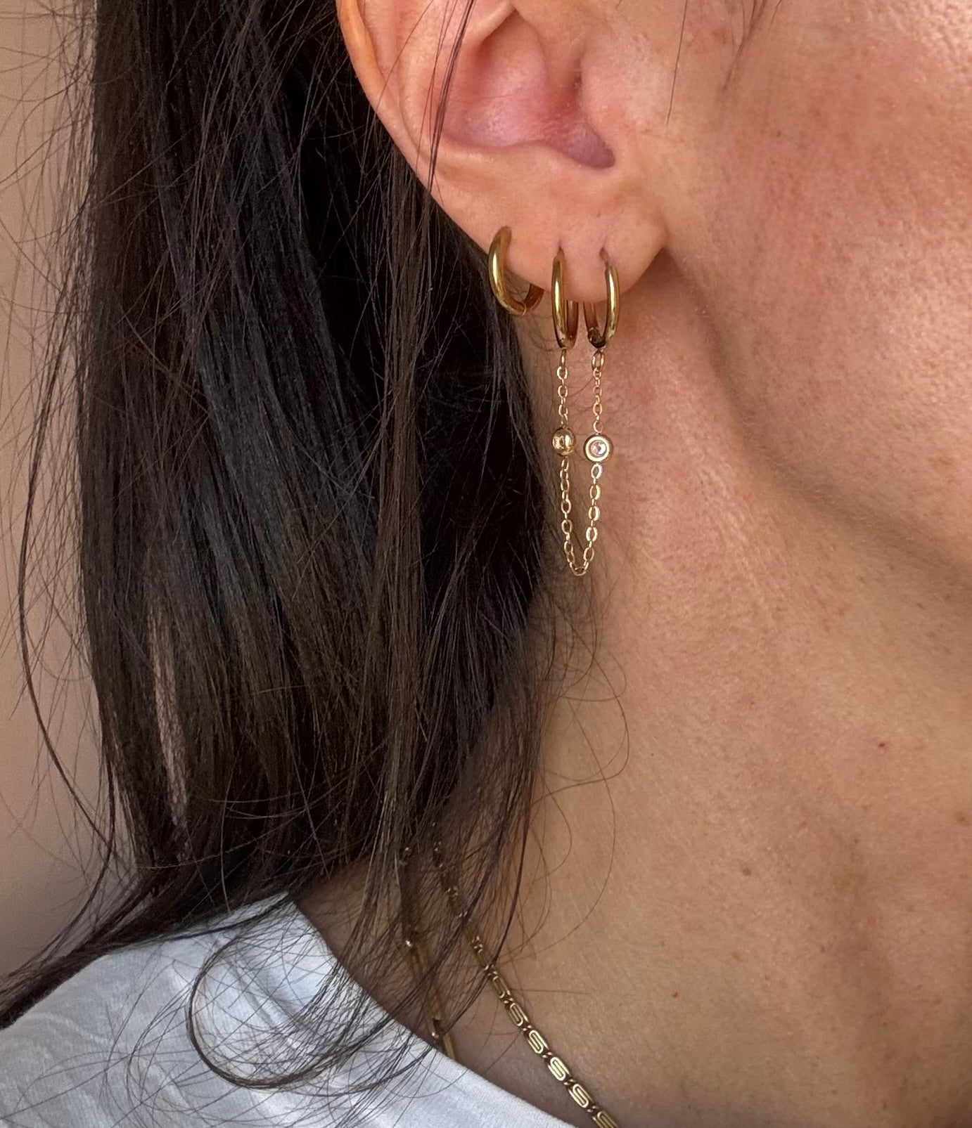 Orecchini due cerchietti