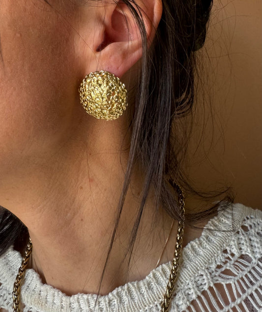 Orecchini disco martellato