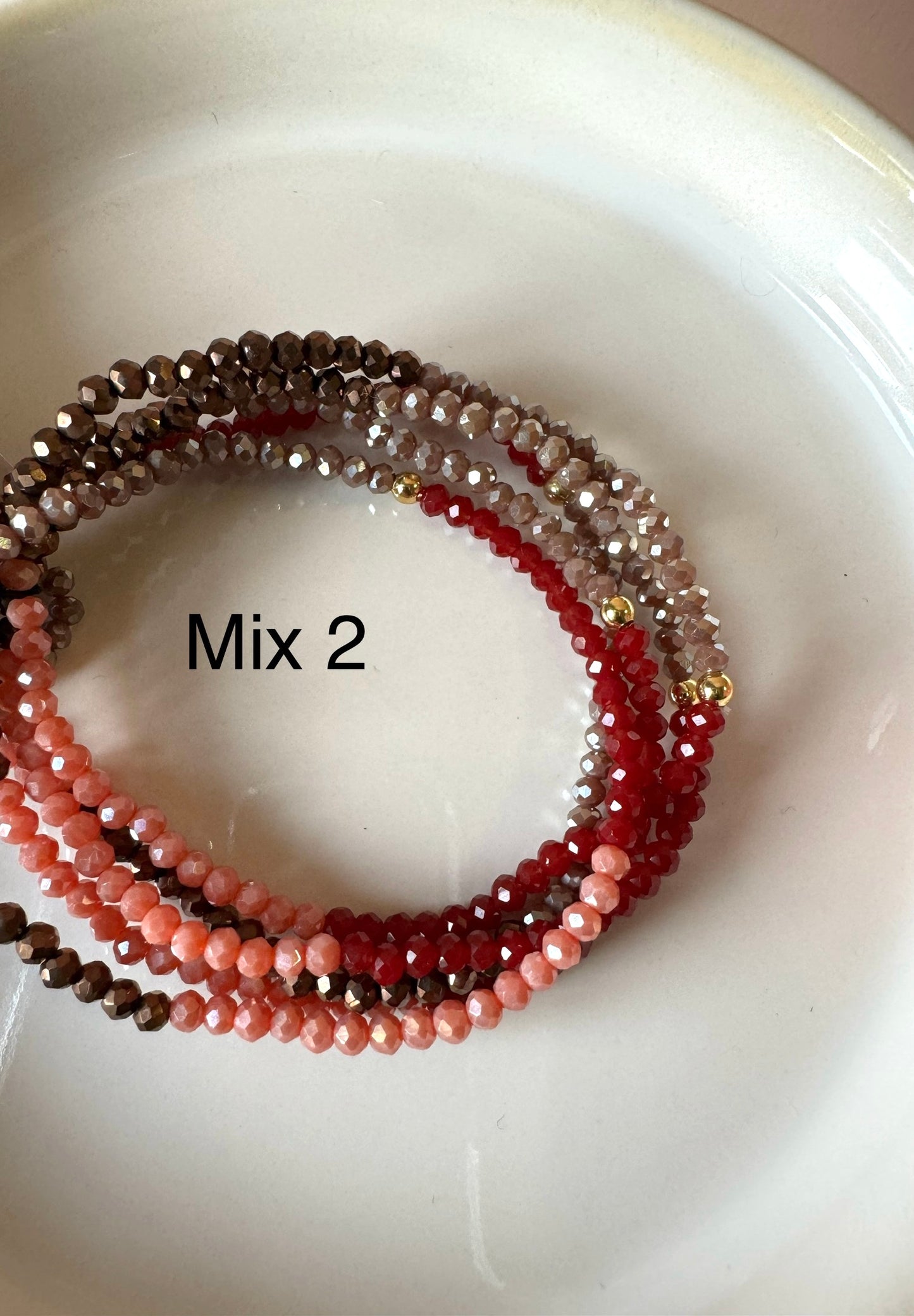 Bracciali cristallini elastici