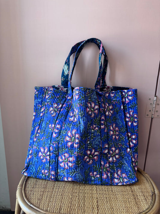 Borsa fiori blu FT26