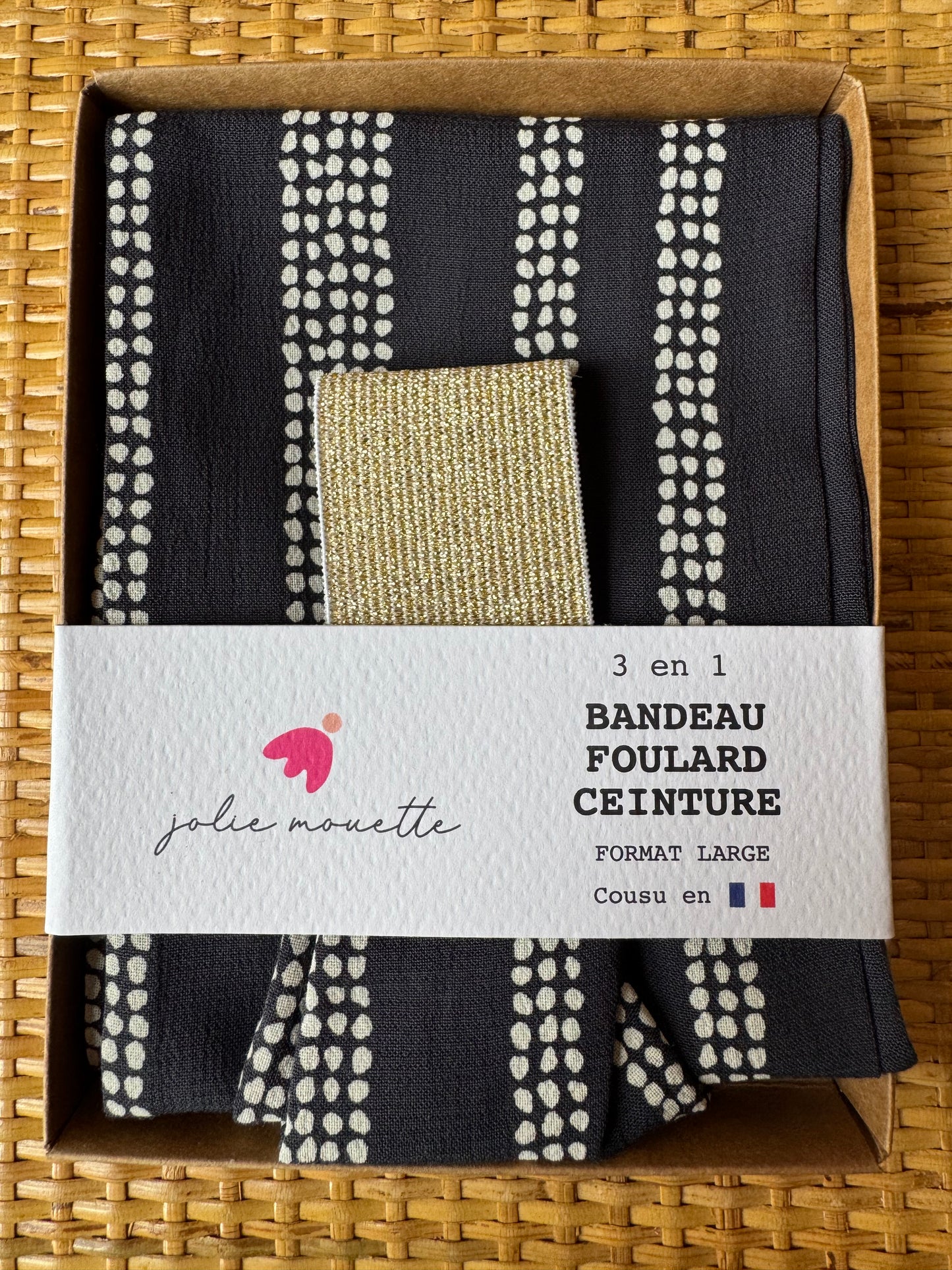 Fascia/cintura nero/bianco Jolie Mouette