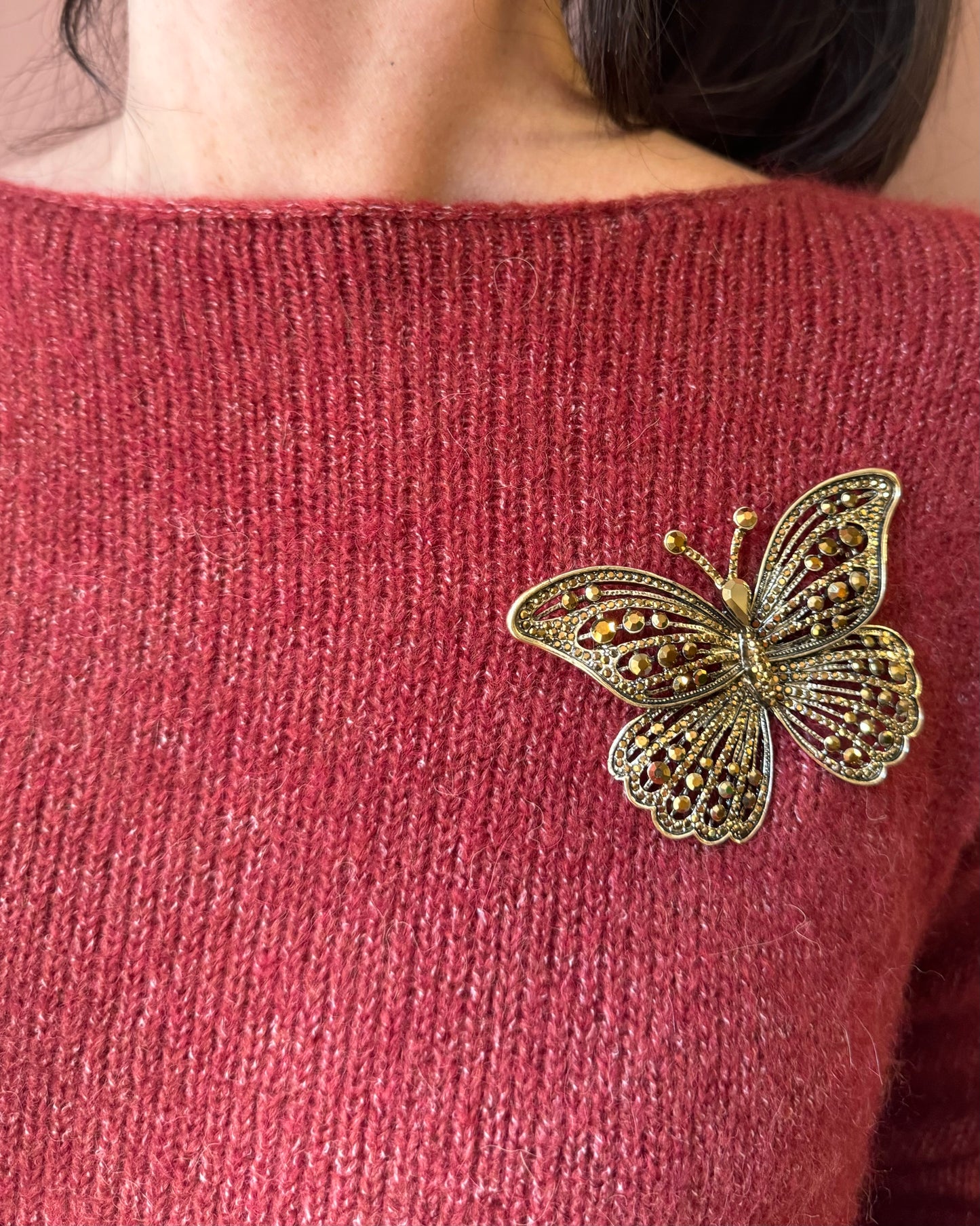 Spille farfalle cristalli