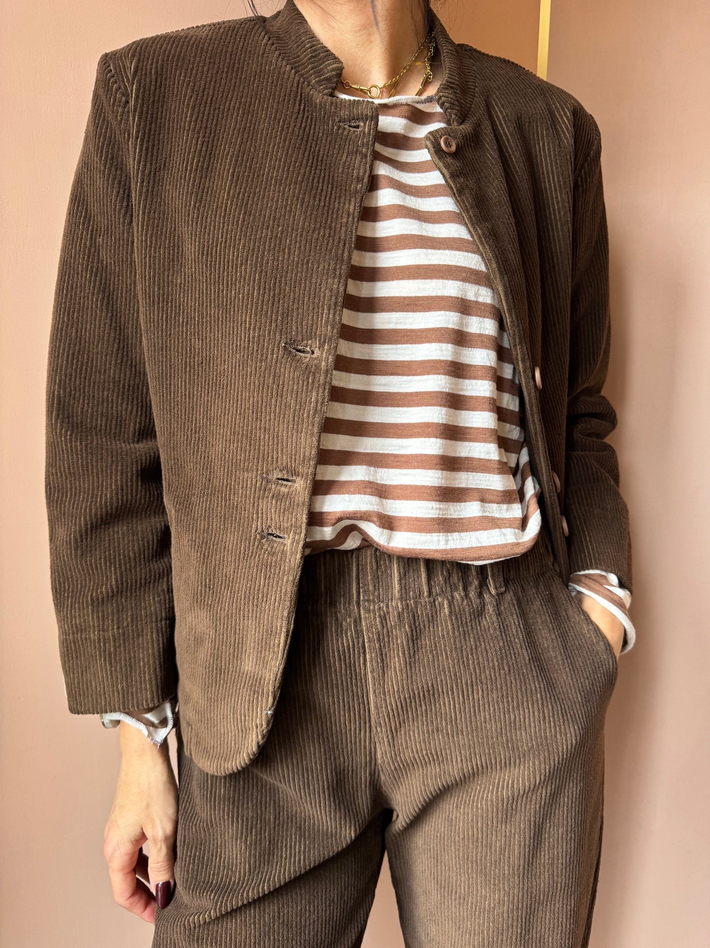 Pantaloni in velluto marrone BottegaChilometriZero